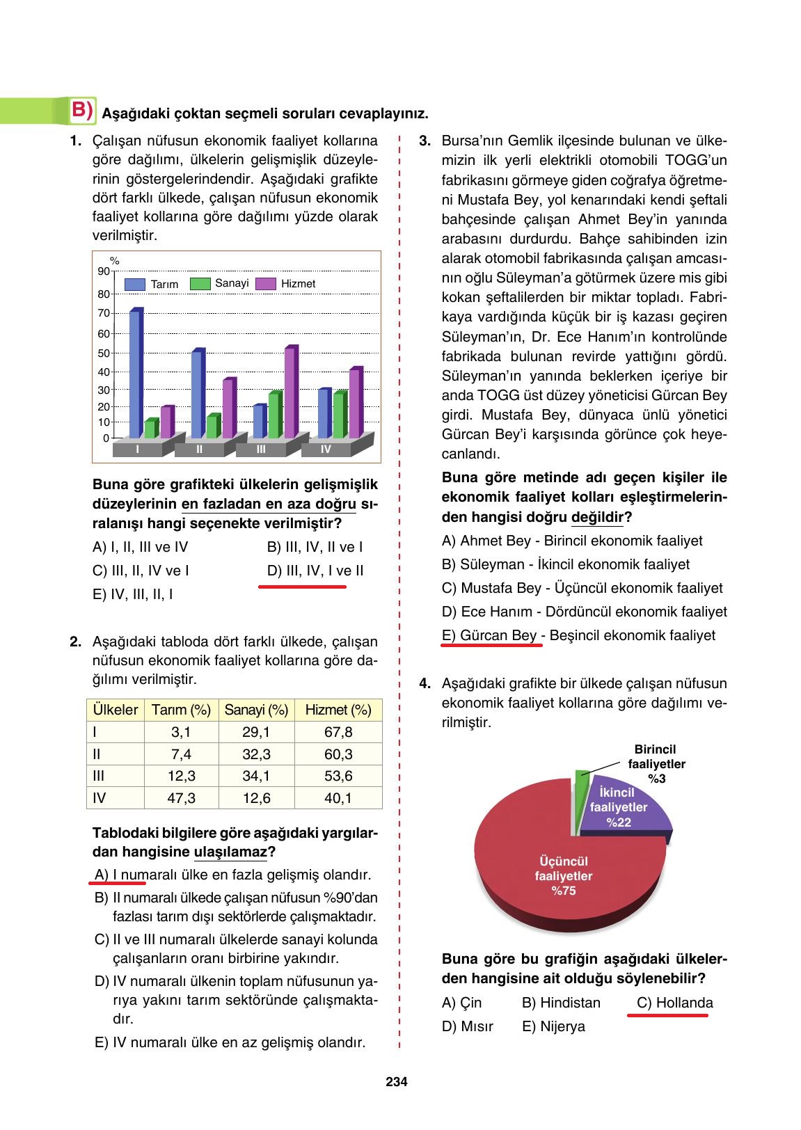 10. Sınıf Tutku Yayıncılık Coğrafya Ders Kitabı Sayfa 234 Cevapları 10. Sınıf Tutku Yayıncılık Coğrafya Ders Kitabı Sayfa 234 Cevapları