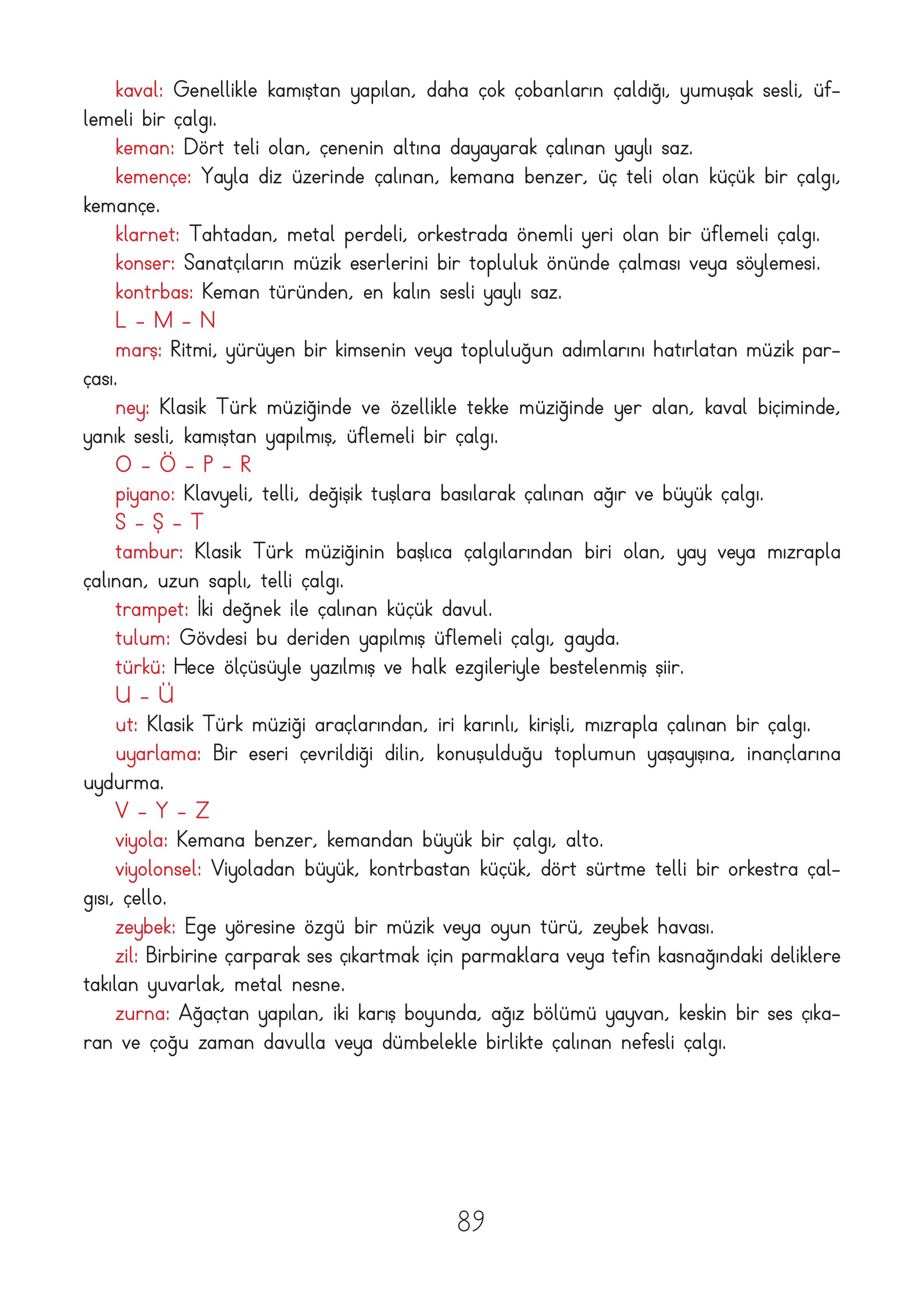 3. Sınıf Hecce Yayıncılık Müzik Ders Kitabı Sayfa 89 Cevapları