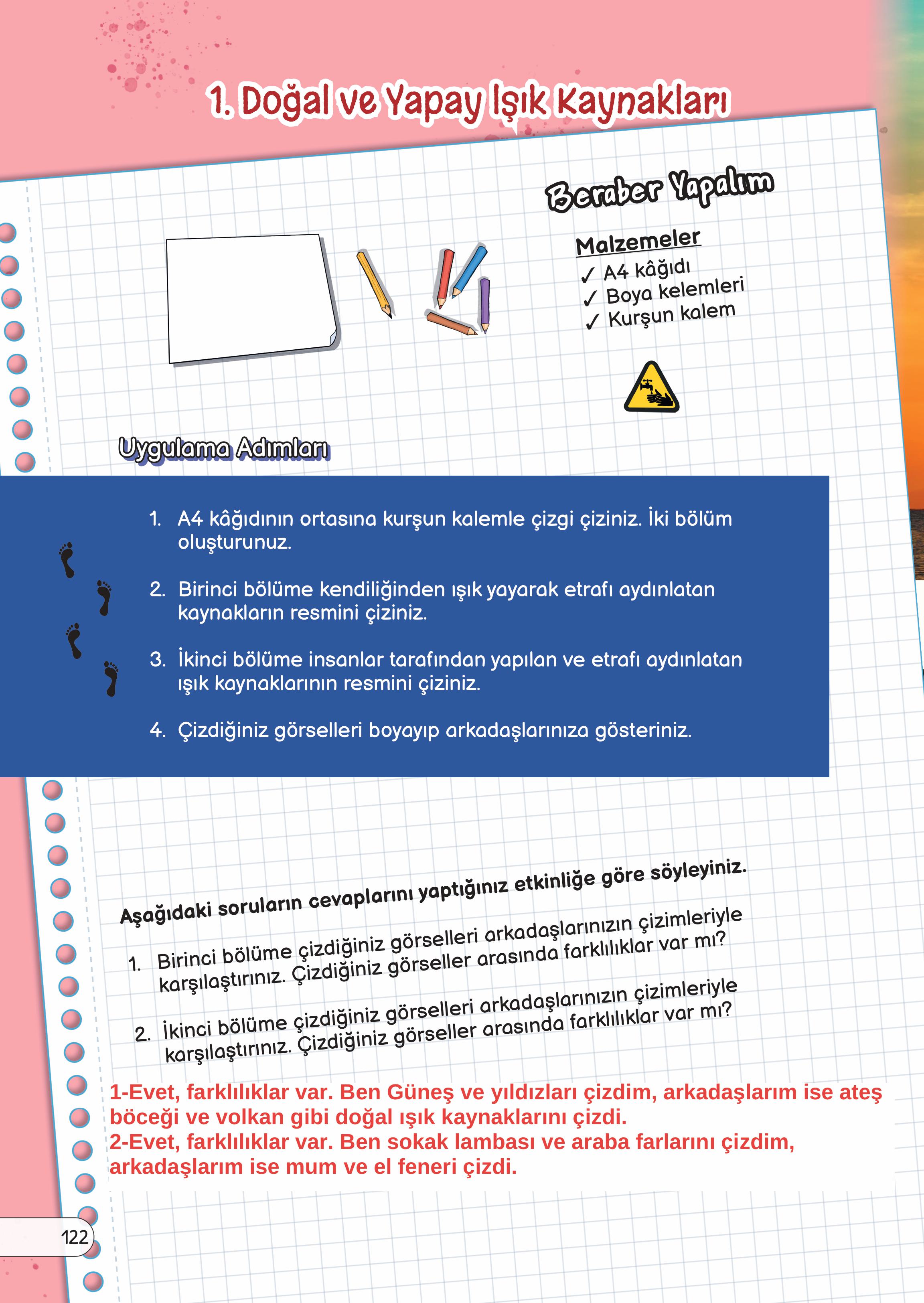 3. Sınıf Meb Yayınları Fen Bilimleri Ders Kitabı Sayfa 122 Cevapları 3. Sınıf Meb Yayınları Fen Bilimleri Ders Kitabı Sayfa 122 Cevapları