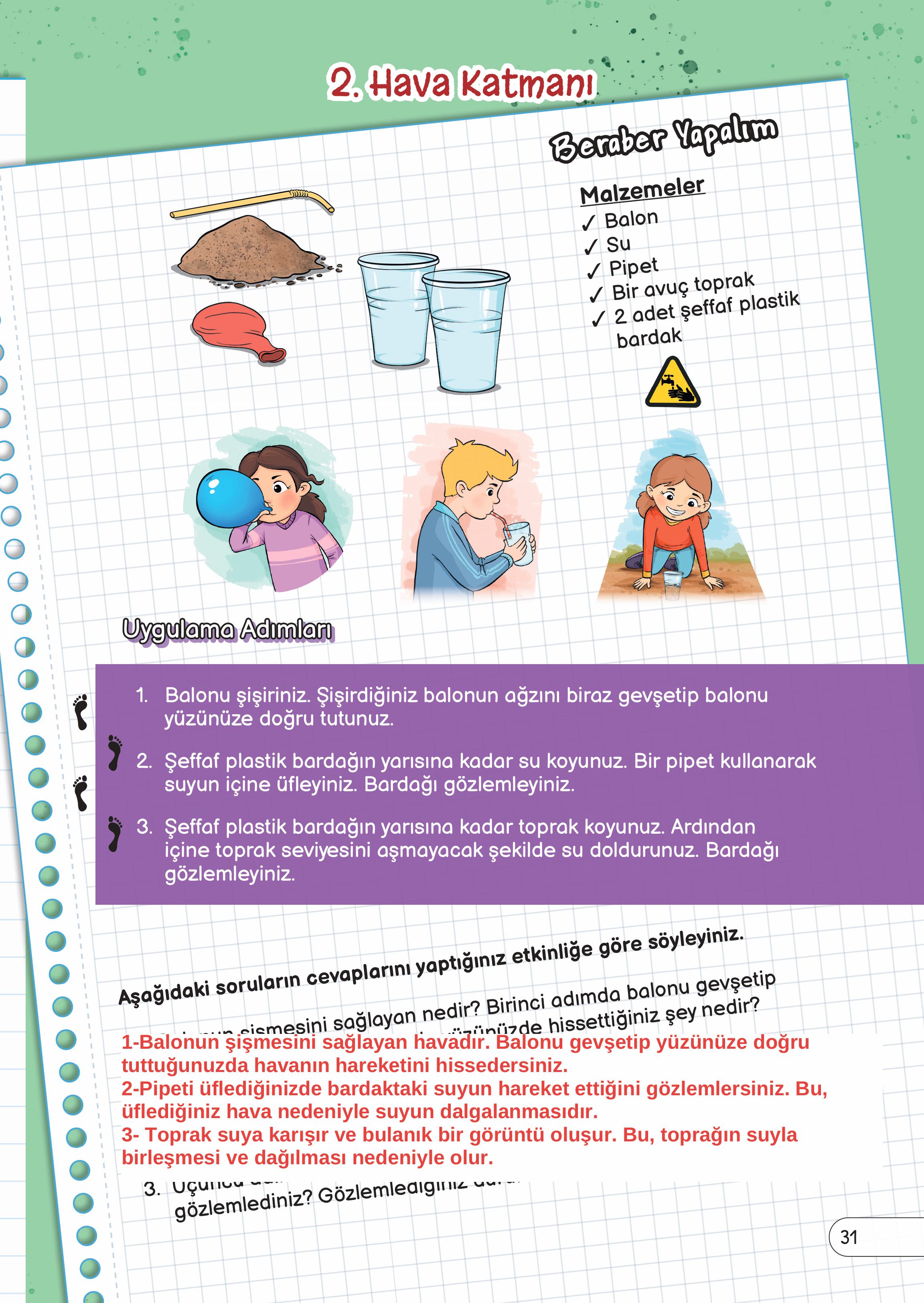 3. Sınıf Meb Yayınları Fen Bilimleri Ders Kitabı Sayfa 31 Cevapları