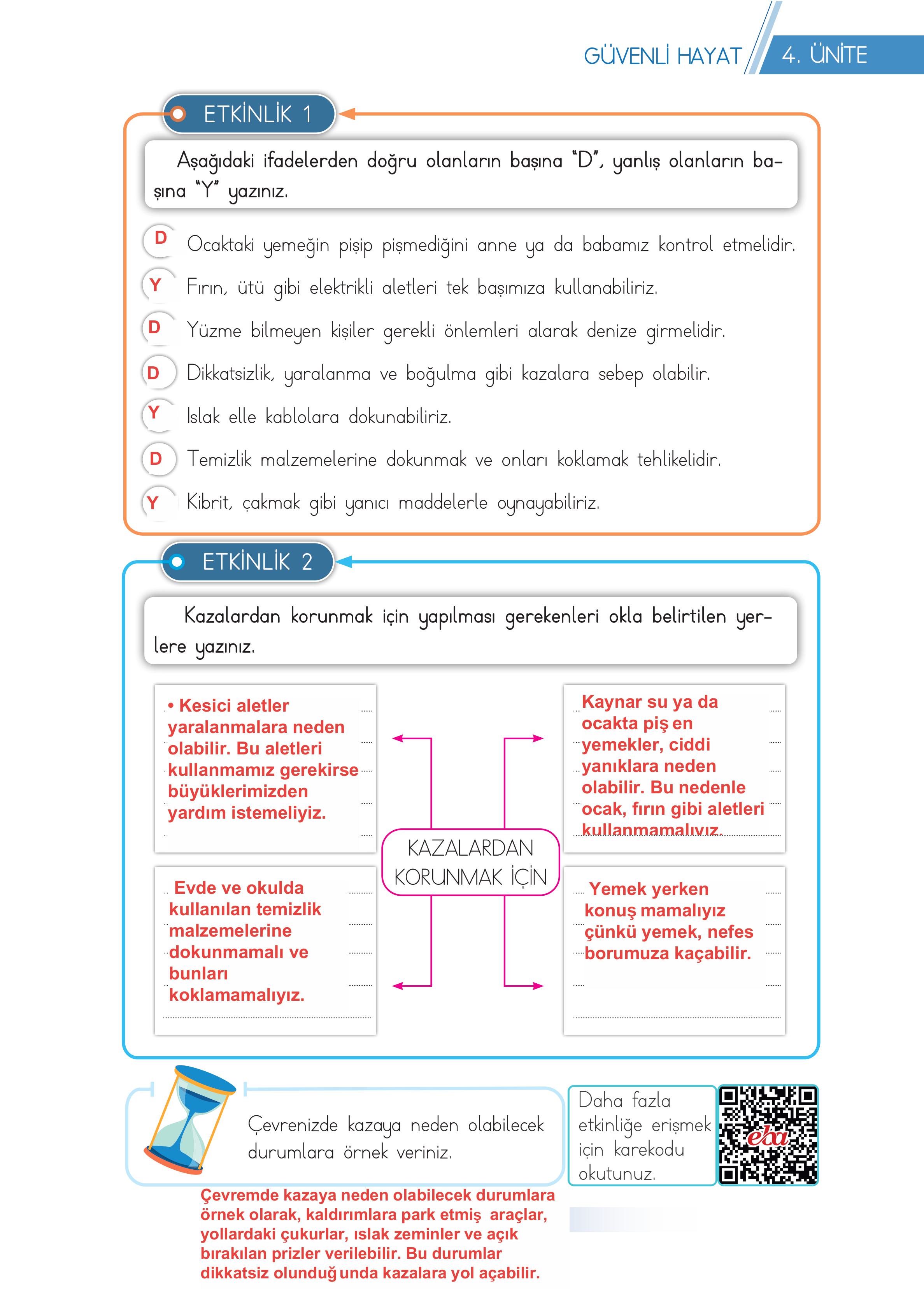 3. Sınıf Meb Yayınları Hayat Bilgisi Ders Kitabı Sayfa 127 Cevapları