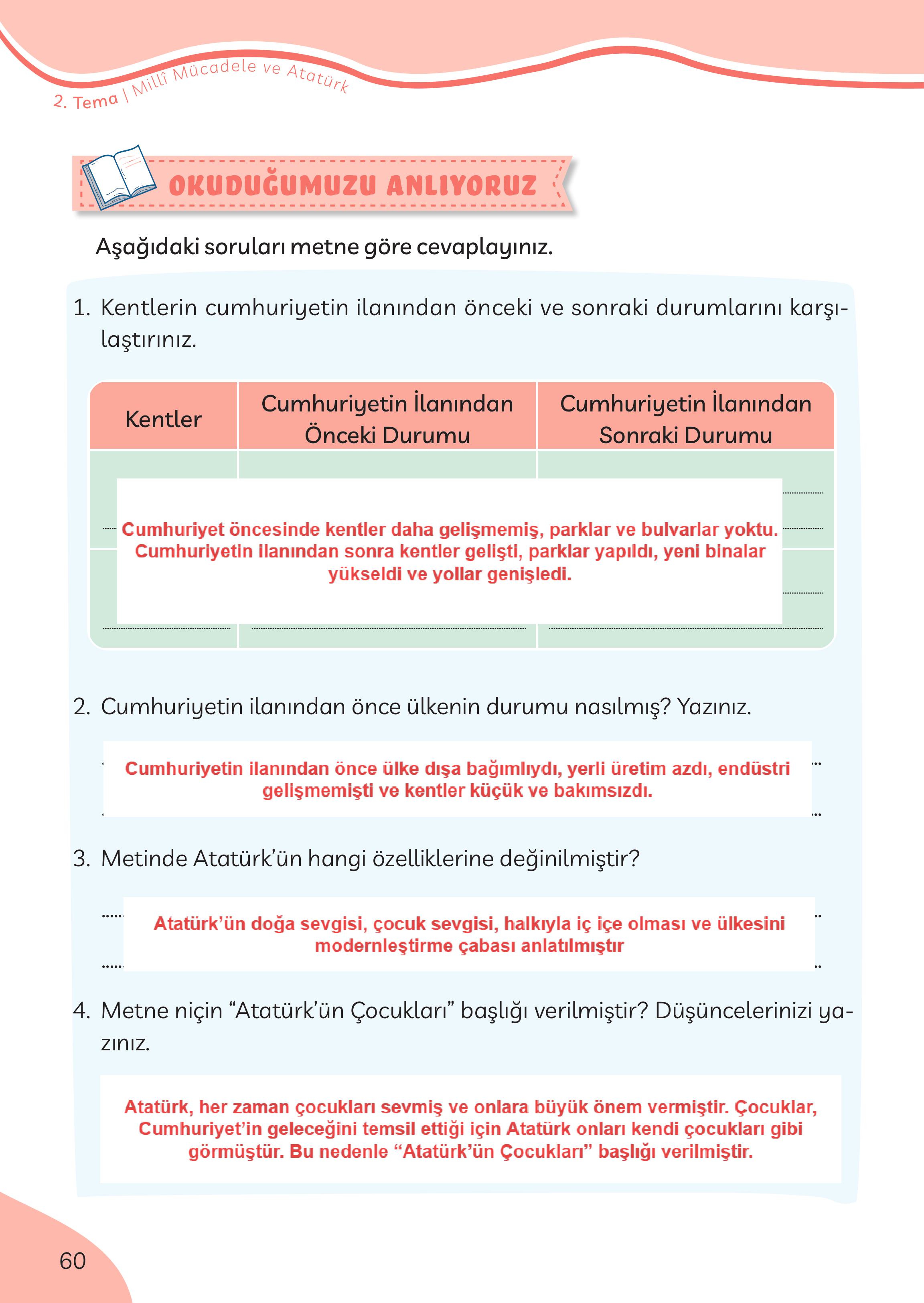 3. Sınıf Meb Yayınları Türkçe Ders Kitabı Sayfa 60 Cevapları 3. Sınıf Meb Yayınları Türkçe Ders Kitabı Sayfa 60 Cevapları