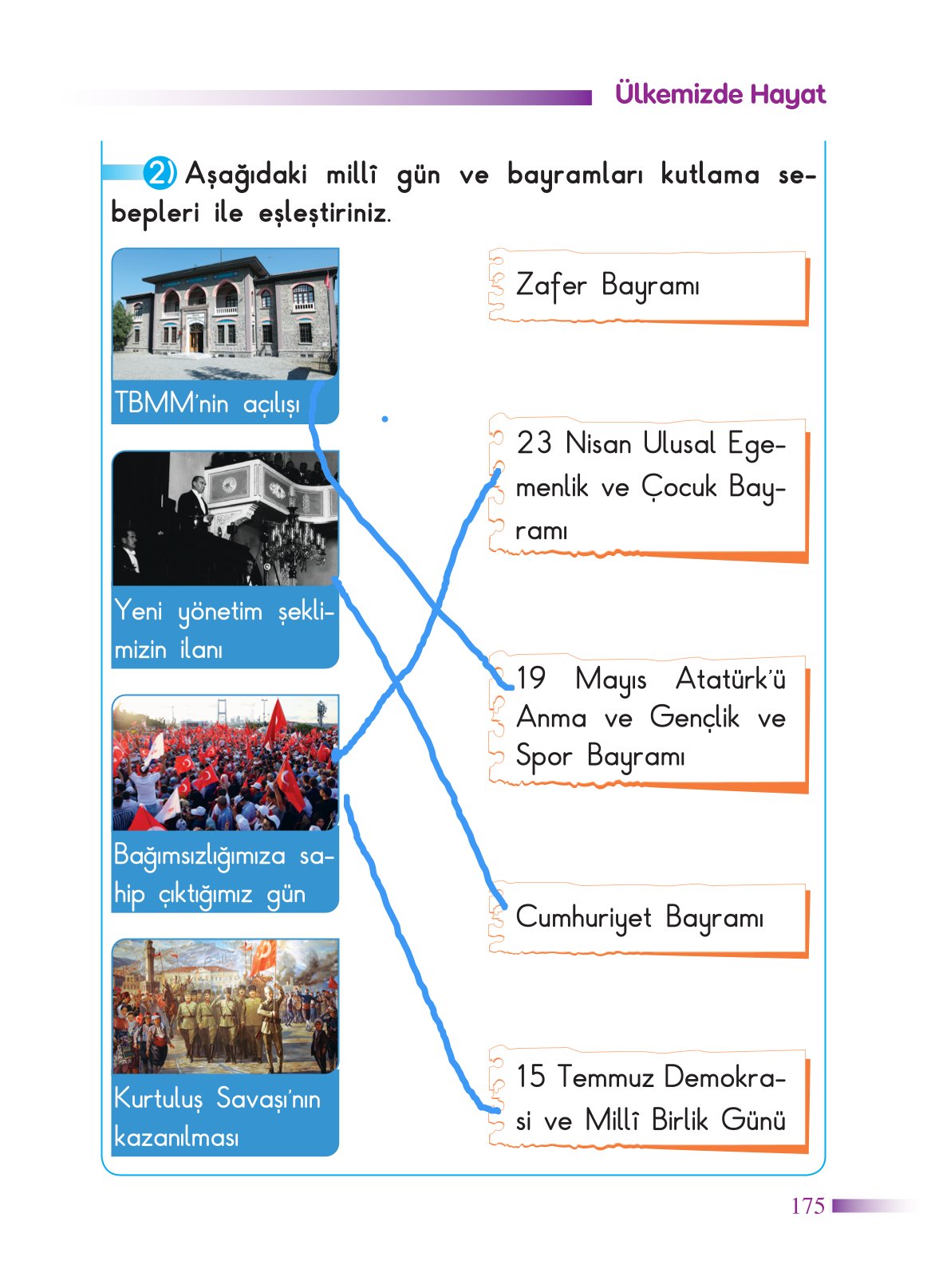 2. Sınıf Sdr Dikey Yayıncılık Hayat Bilgisi Ders Kitabı Sayfa 176 Cevapları