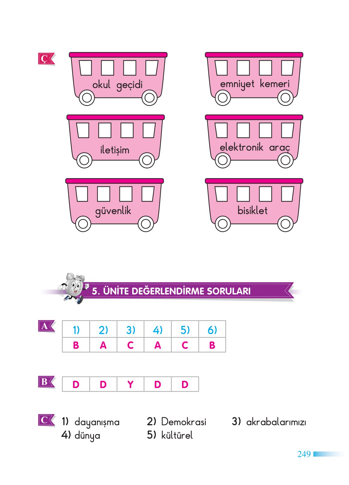 2. Sınıf Sdr Dikey Yayıncılık Hayat Bilgisi Ders Kitabı Sayfa 250 Cevapları