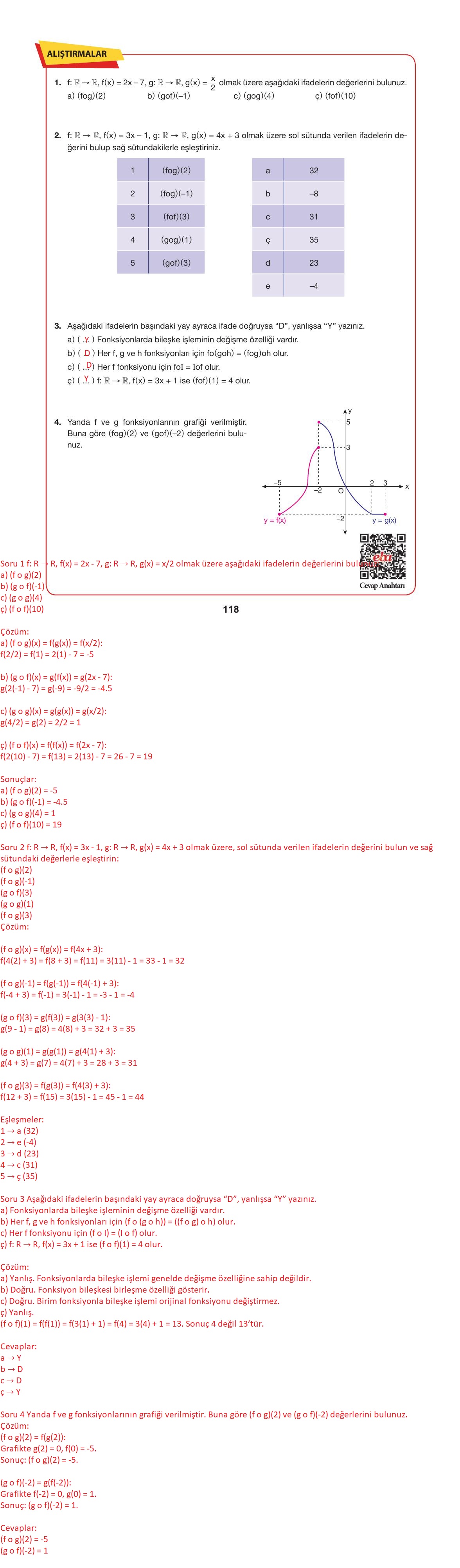 10. Sınıf Hecce Yayıncılık Matematik Ders Kitabı Sayfa 118 Cevapları