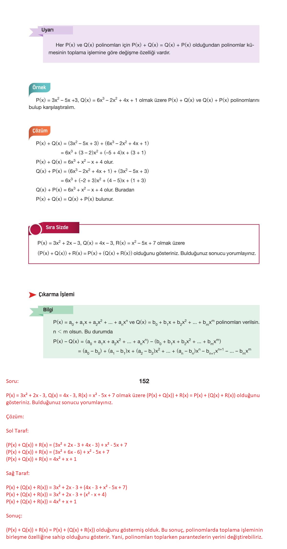 10. Sınıf Hecce Yayıncılık Matematik Ders Kitabı Sayfa 152 Cevapları 10. Sınıf Hecce Yayıncılık Matematik Ders Kitabı Sayfa 152 Cevapları