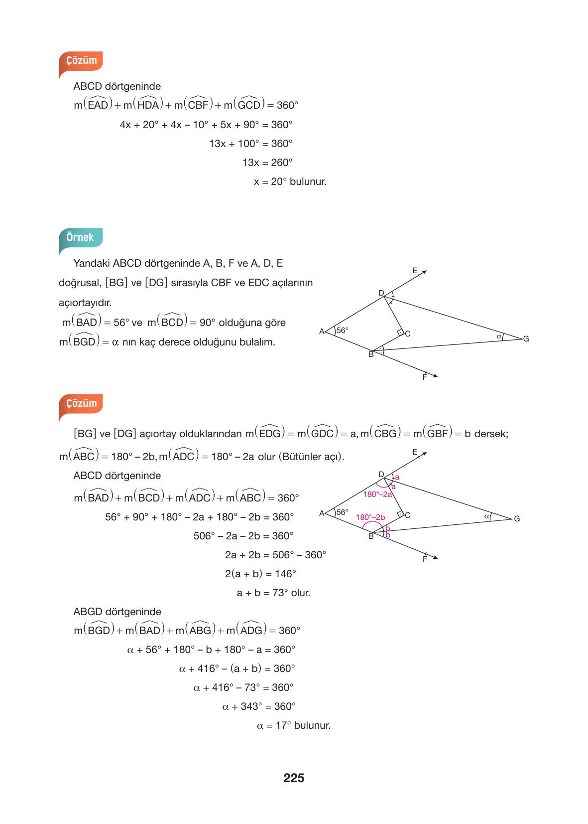 10. Sınıf Hecce Yayıncılık Matematik Ders Kitabı Sayfa 225 Cevapları 10. Sınıf Hecce Yayıncılık Matematik Ders Kitabı Sayfa 225 Cevapları