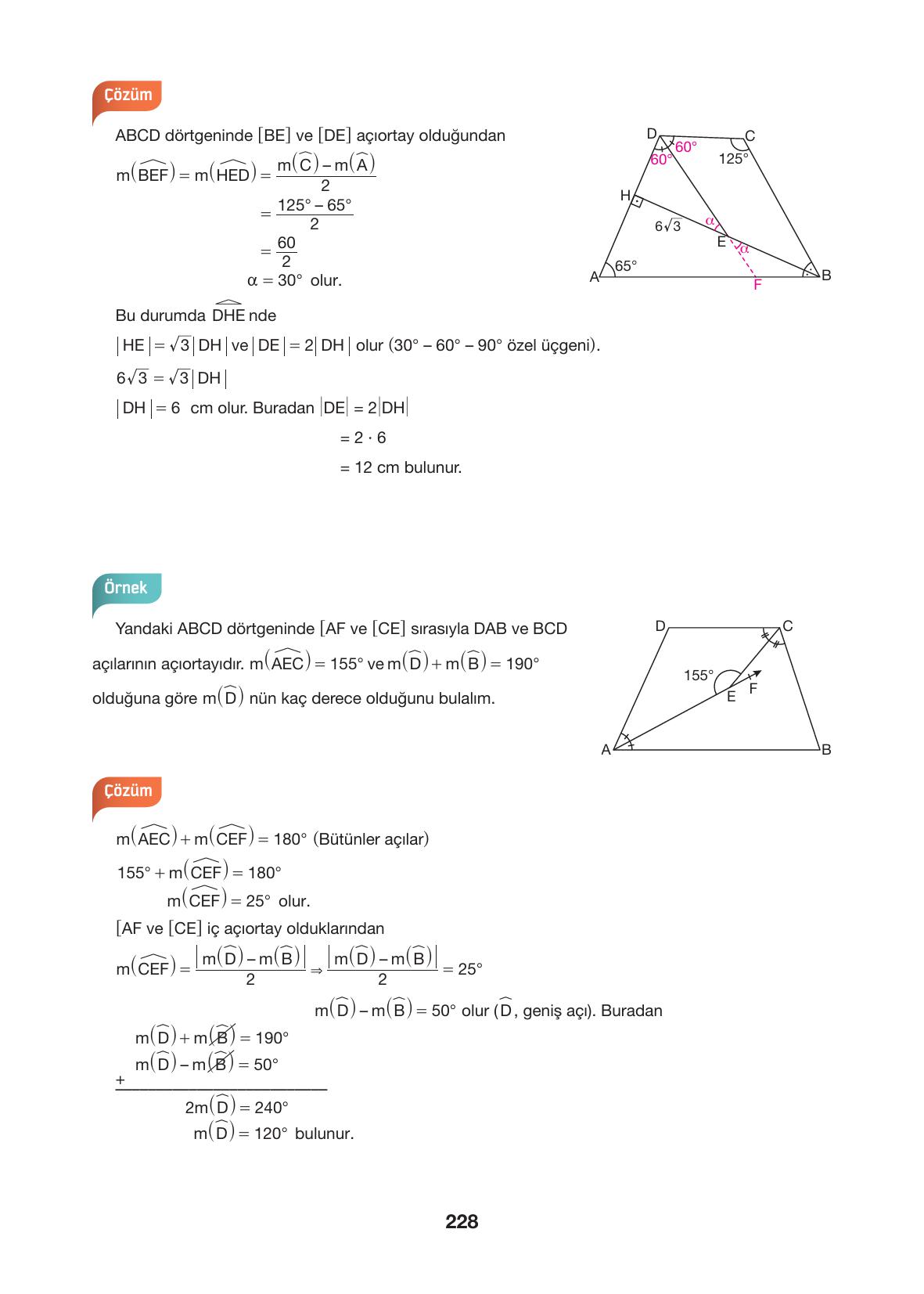 10. Sınıf Hecce Yayıncılık Matematik Ders Kitabı Sayfa 228 Cevapları 10. Sınıf Hecce Yayıncılık Matematik Ders Kitabı Sayfa 228 Cevapları