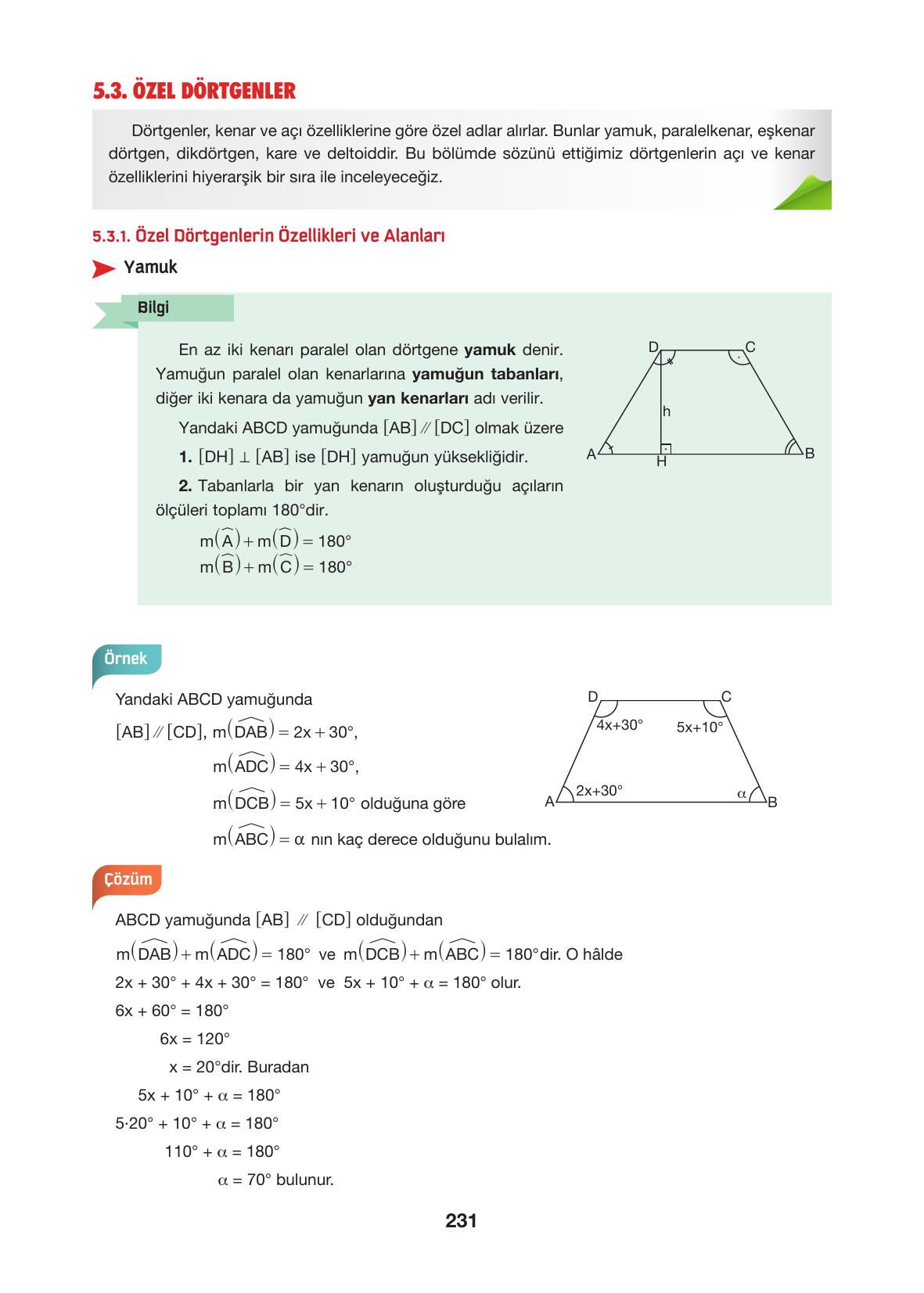 10. Sınıf Hecce Yayıncılık Matematik Ders Kitabı Sayfa 231 Cevapları