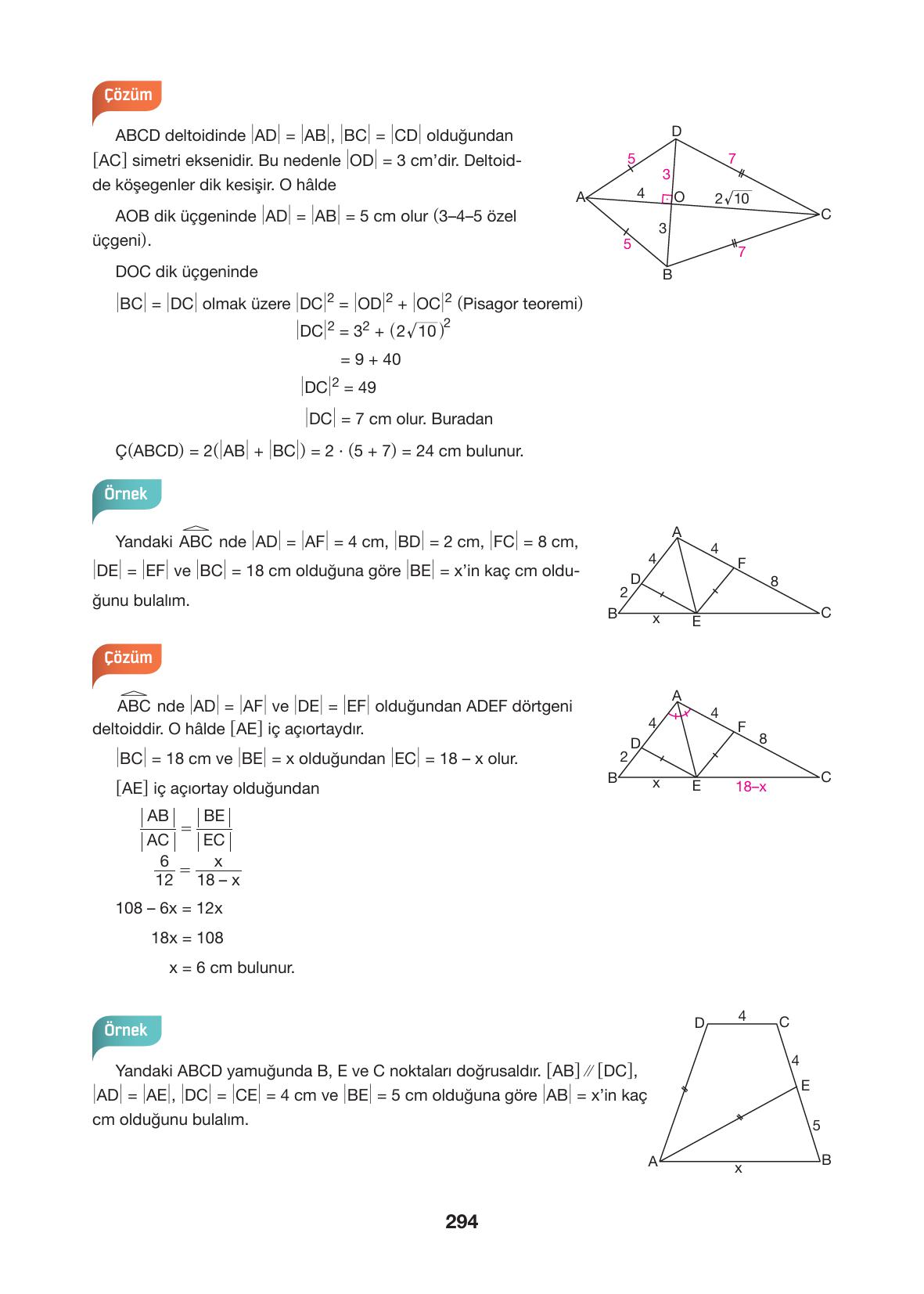 10. Sınıf Hecce Yayıncılık Matematik Ders Kitabı Sayfa 294 Cevapları