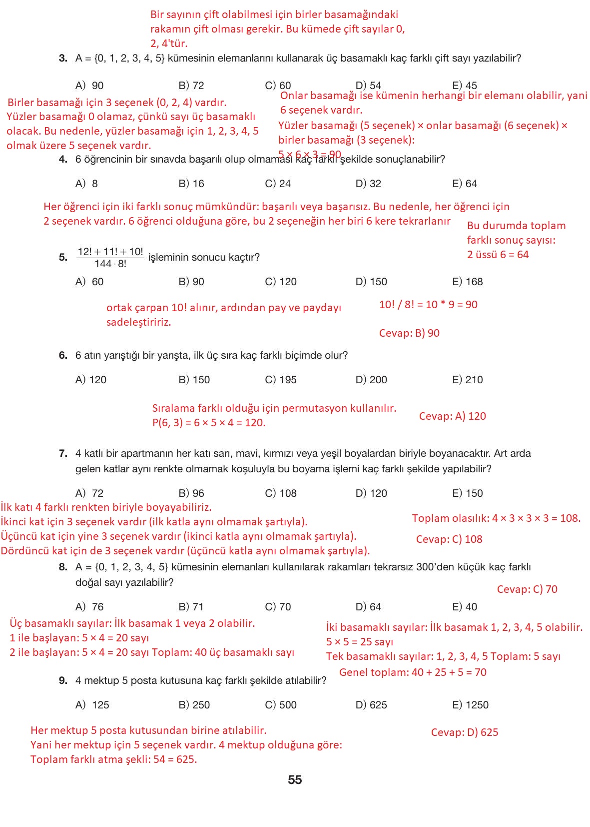 10. Sınıf Hecce Yayıncılık Matematik Ders Kitabı Sayfa 55 Cevapları 10. Sınıf Hecce Yayıncılık Matematik Ders Kitabı Sayfa 55 Cevapları