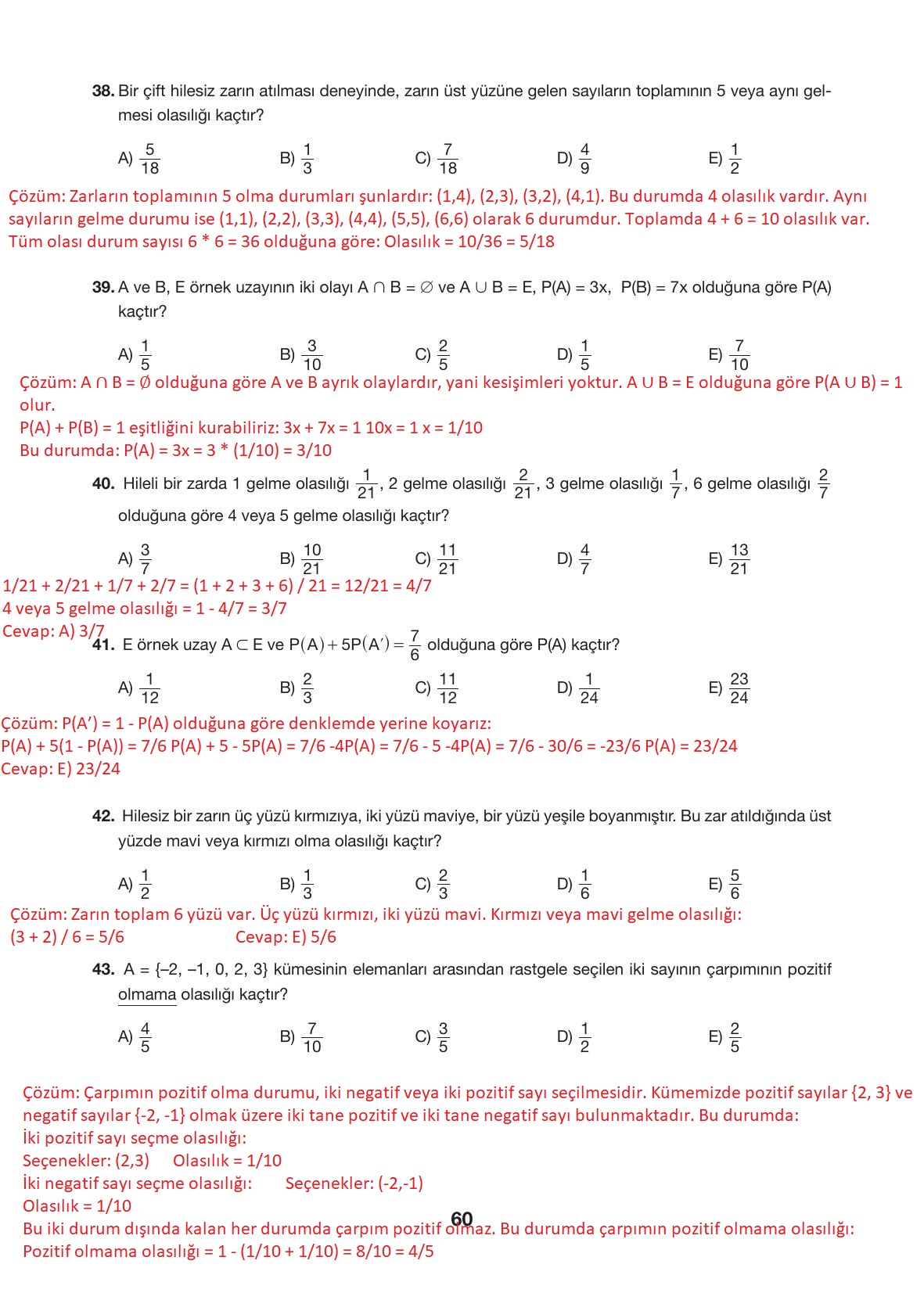 10. Sınıf Hecce Yayıncılık Matematik Ders Kitabı Sayfa 60 Cevapları 10. Sınıf Hecce Yayıncılık Matematik Ders Kitabı Sayfa 60 Cevapları