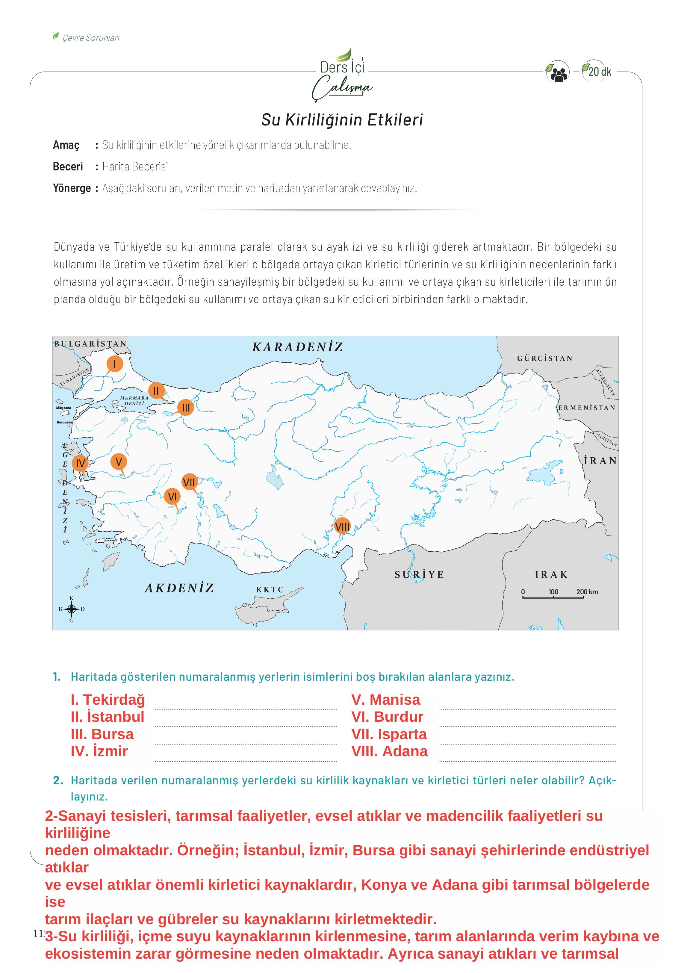 10. Sınıf Meb Yayınları İklim Çevre Ve Yenilikçi Çözümler Ders Kitabı Sayfa 112 Cevapları