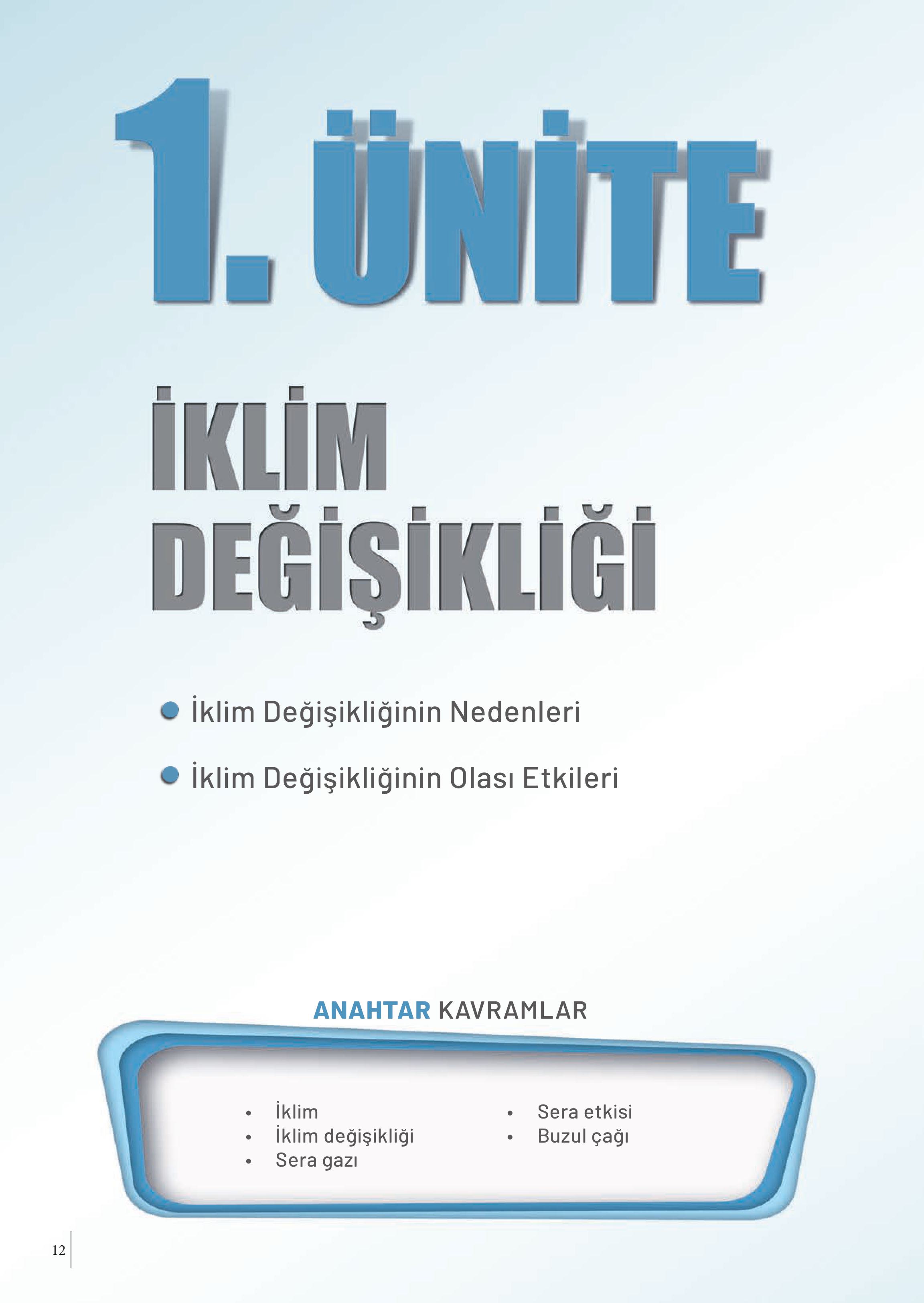 10. Sınıf Meb Yayınları İklim Çevre Ve Yenilikçi Çözümler Ders Kitabı Sayfa 12 Cevapları