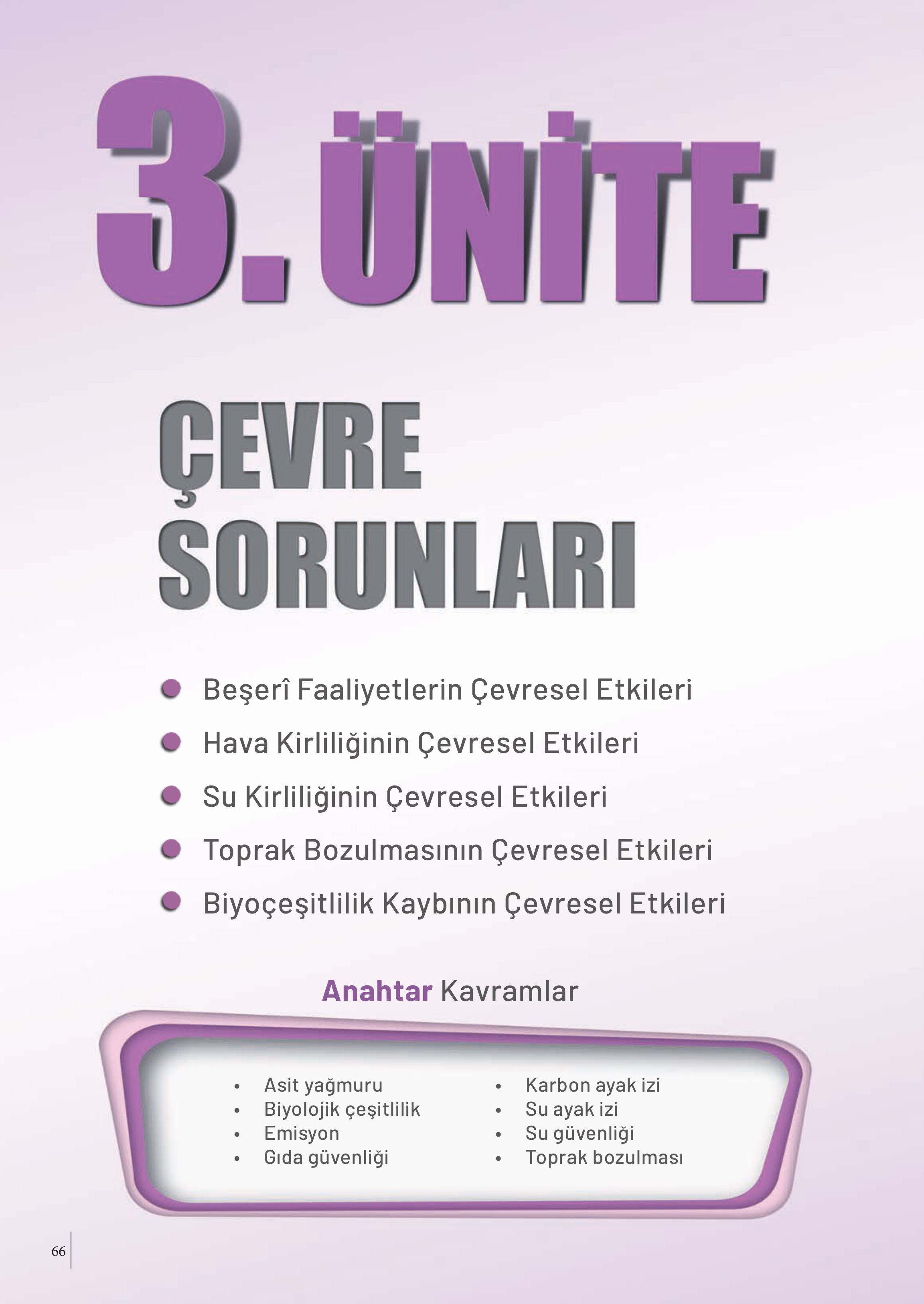 10. Sınıf Meb Yayınları İklim Çevre Ve Yenilikçi Çözümler Ders Kitabı Sayfa 66 Cevapları
