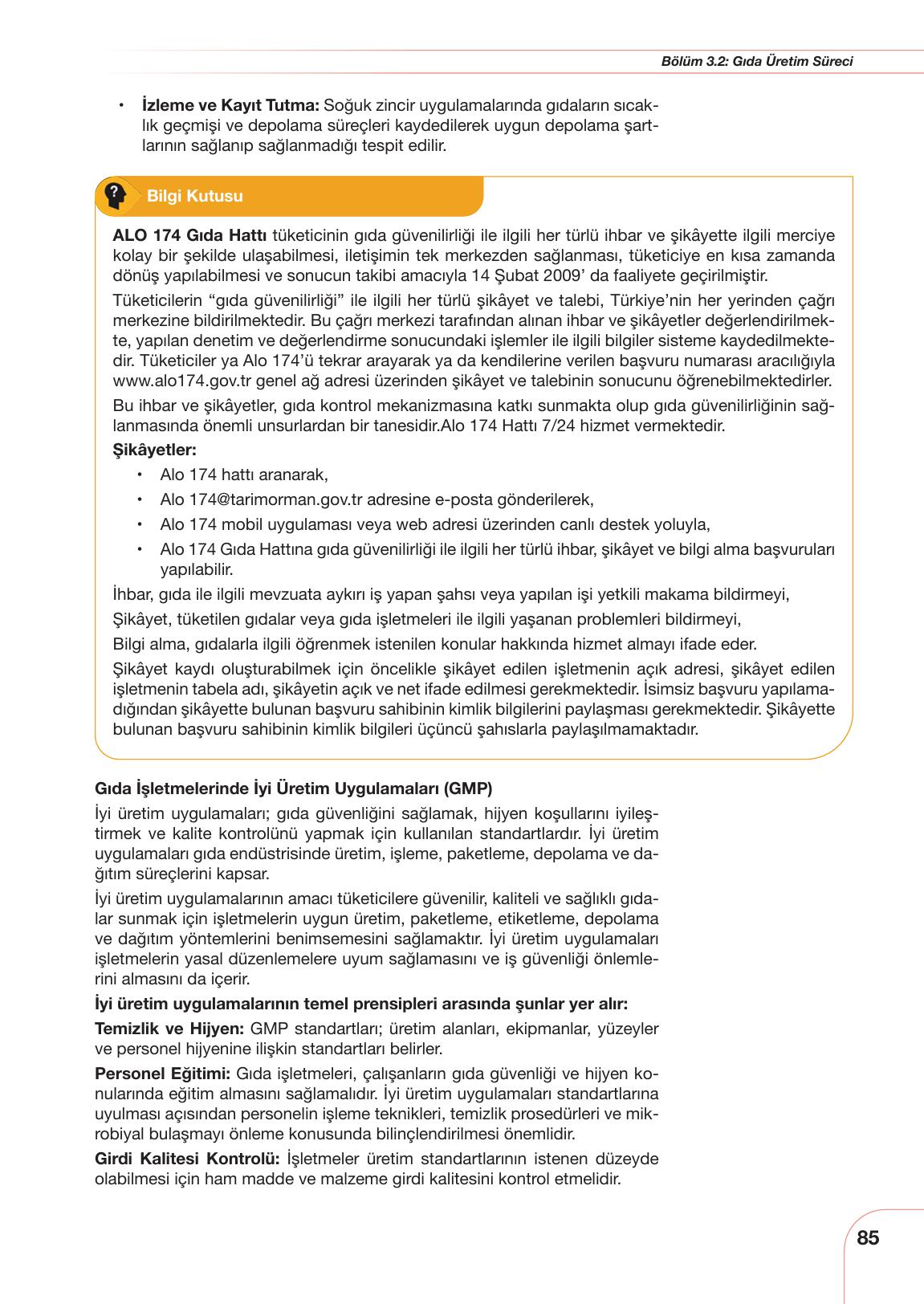 10. Sınıf Meb Yayınları Sürdürülebilir Tarım Ve Gıda Güvenliği Ders Kitabı Sayfa 85 Cevapları