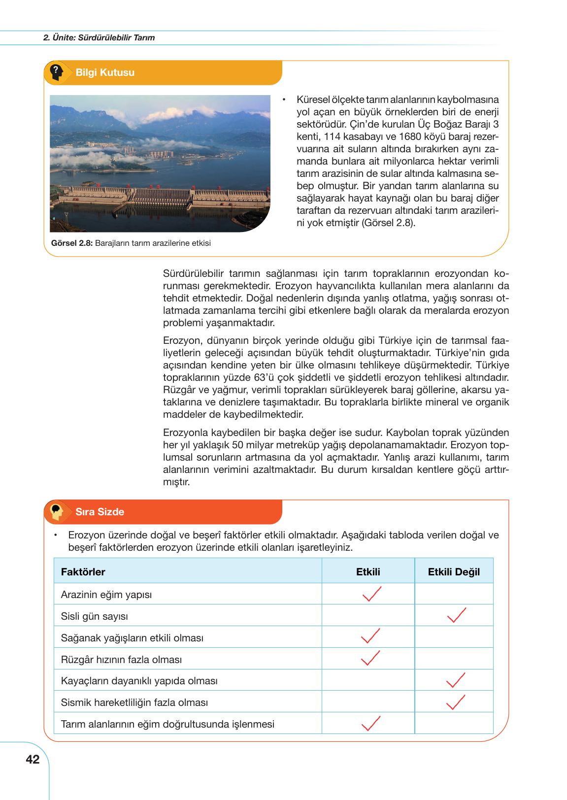 10. Sınıf Meb Yayınları Tarım Ve Gıda Güvenliği Ders Kitabı Sayfa 42 Cevapları