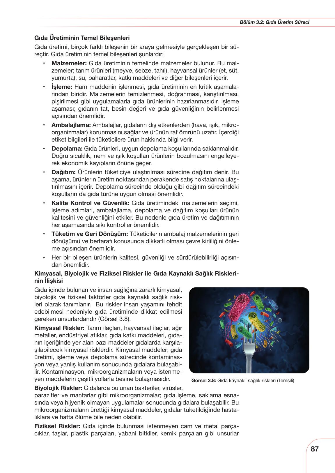10. Sınıf Meb Yayınları Tarım Ve Gıda Güvenliği Ders Kitabı Sayfa 87 Cevapları