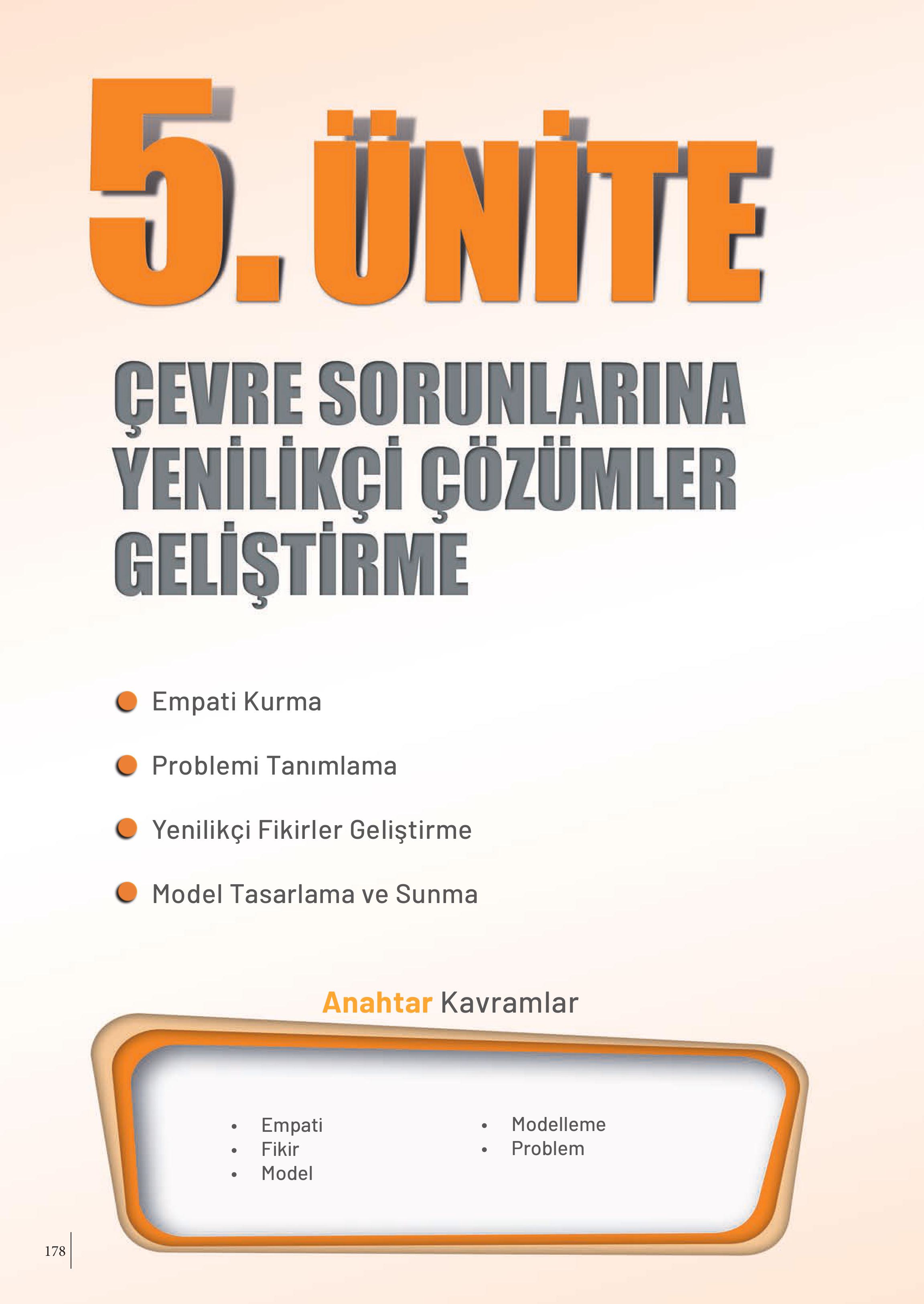 11. Sınıf Meb Yayınları İklim Çevre Ve Yenilikçi Çözümler Ders Kitabı Sayfa 178 Cevapları