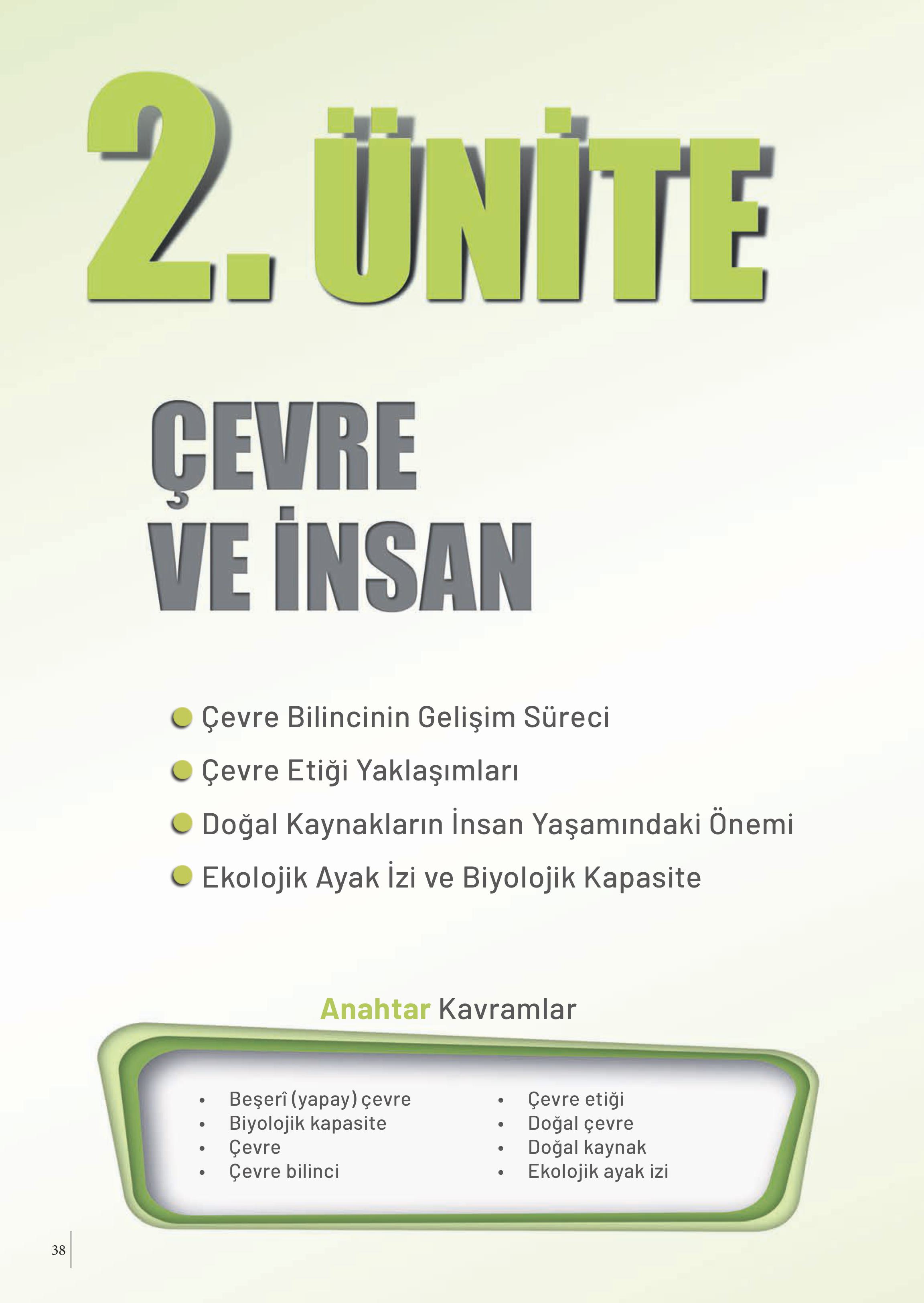 11. Sınıf Meb Yayınları İklim Çevre Ve Yenilikçi Çözümler Ders Kitabı Sayfa 38 Cevapları