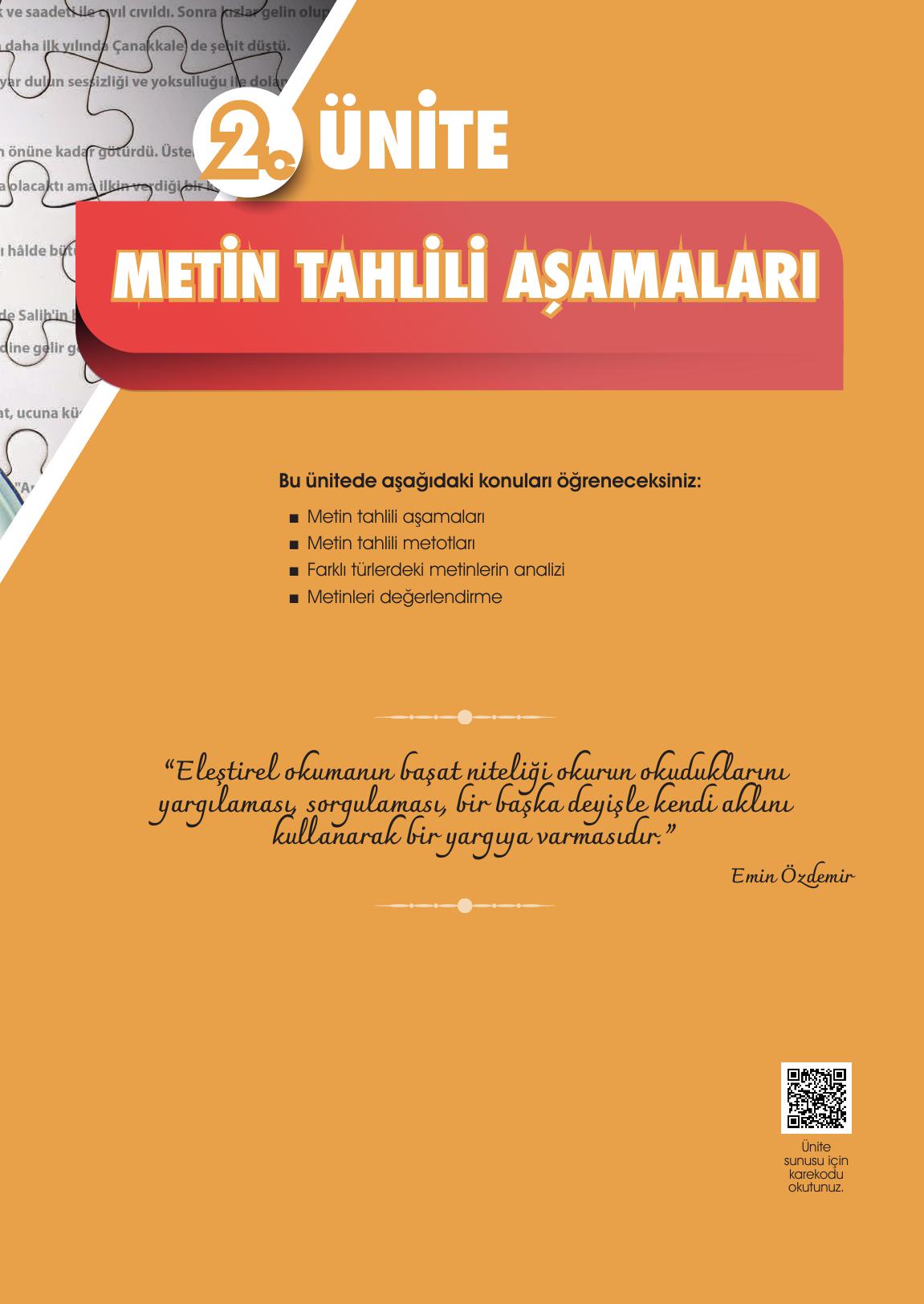 11. Sınıf Meb Yayınları Metin Tahlilleri Ders Kitabı Sayfa 135 Cevapları