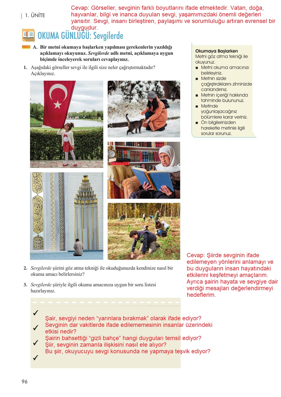 11. Sınıf Meb Yayınları Metin Tahlilleri Ders Kitabı Sayfa 96 Cevapları