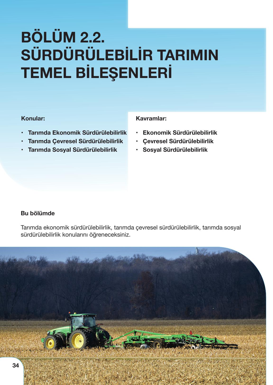 11. Sınıf Meb Yayınları Tarım Ve Gıda Güvenliği Ders Kitabı Sayfa 34 Cevapları