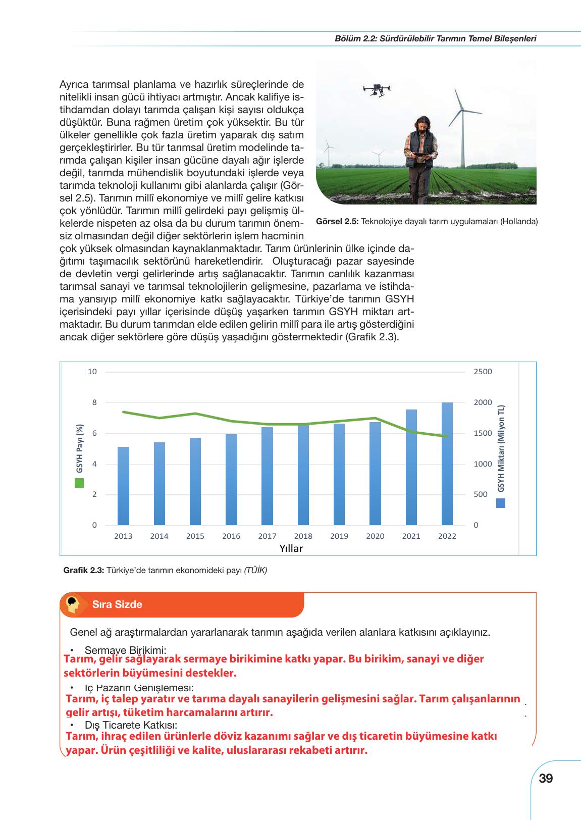 11. Sınıf Meb Yayınları Tarım Ve Gıda Güvenliği Ders Kitabı Sayfa 39 Cevapları