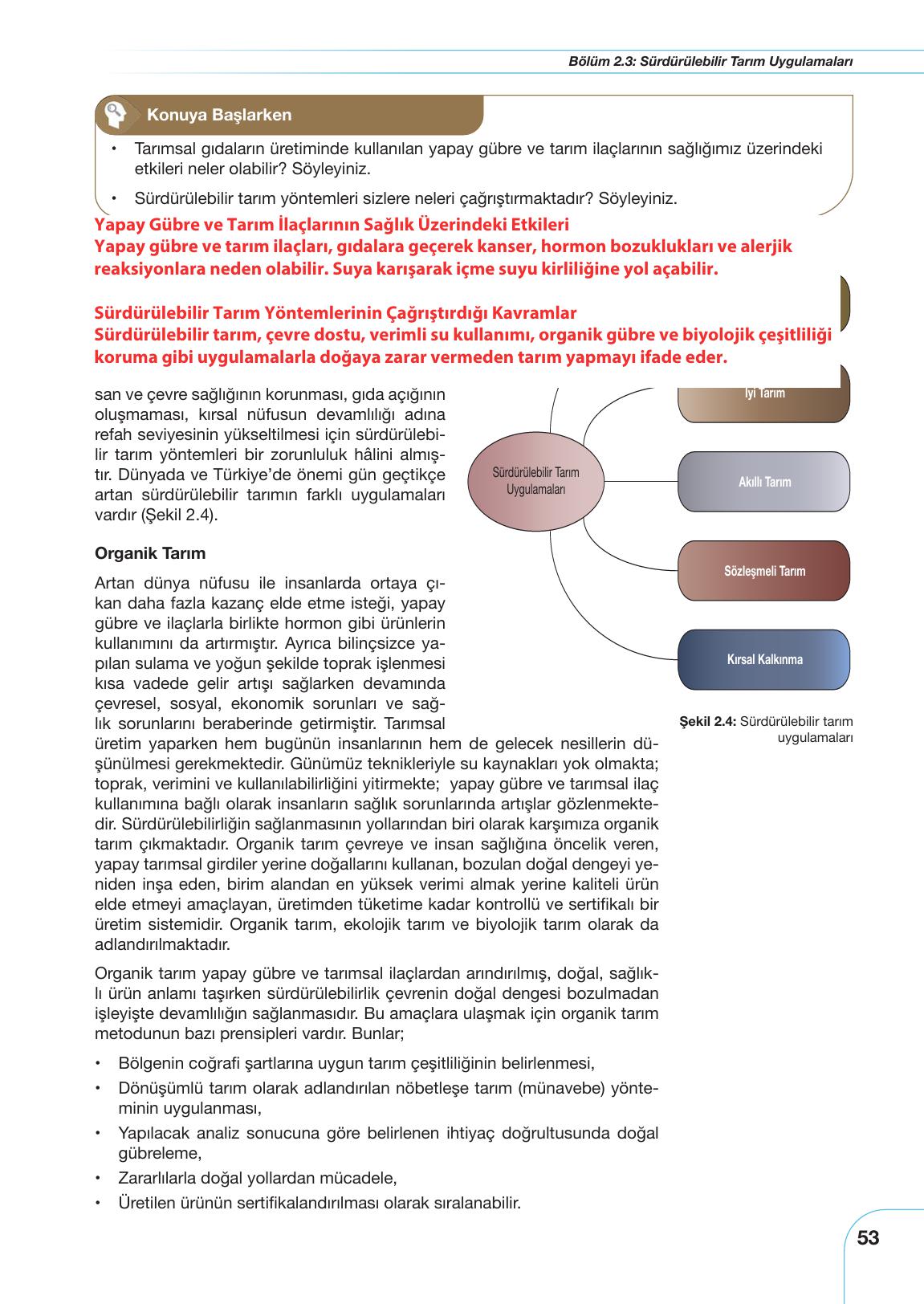 11. Sınıf Meb Yayınları Tarım Ve Gıda Güvenliği Ders Kitabı Sayfa 53 Cevapları