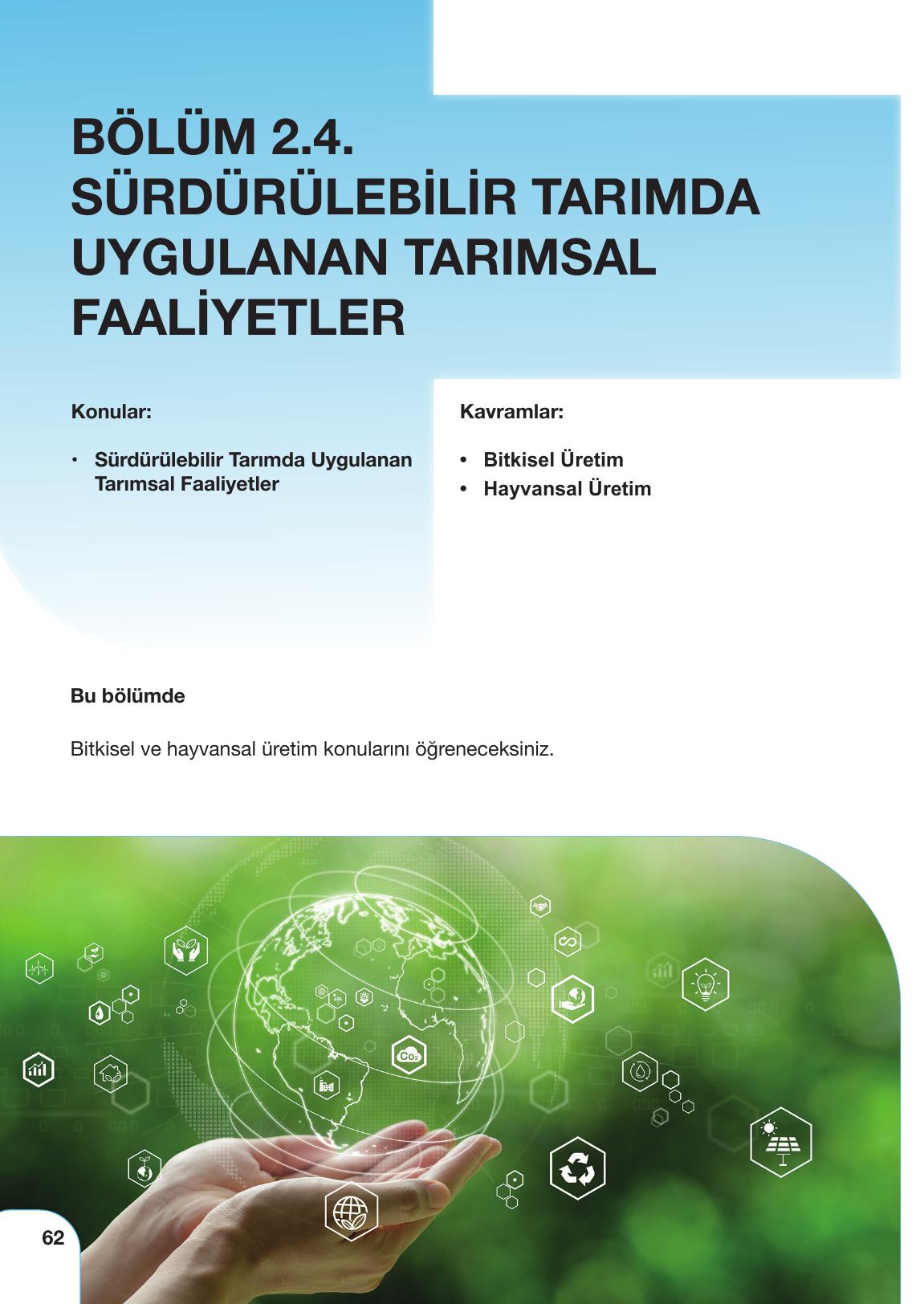11. Sınıf Meb Yayınları Tarım Ve Gıda Güvenliği Ders Kitabı Sayfa 62 Cevapları