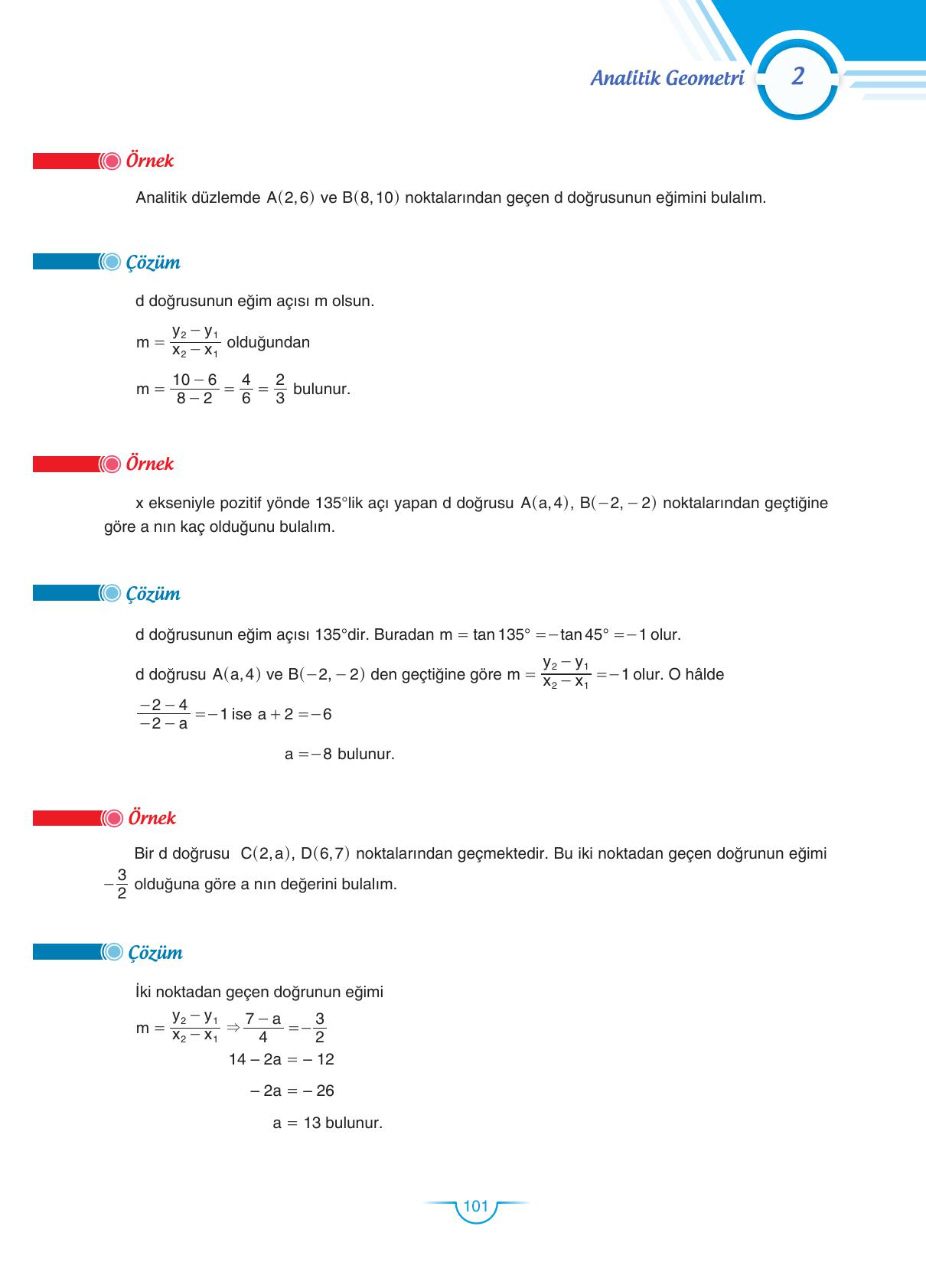 11. Sınıf Sdr Dikey Yayıncılık Matematik Ders Kitabı Sayfa 101 Cevapları