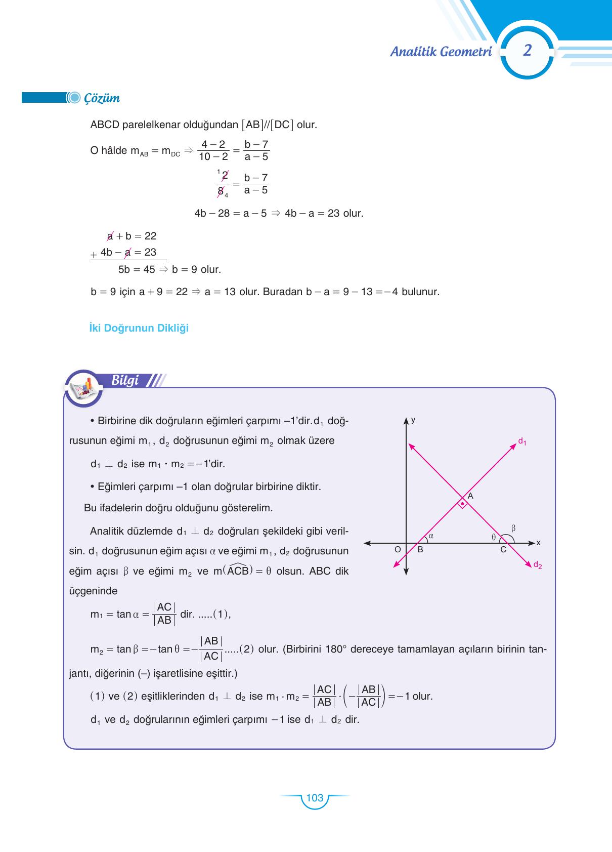 11. Sınıf Sdr Dikey Yayıncılık Matematik Ders Kitabı Sayfa 103 Cevapları