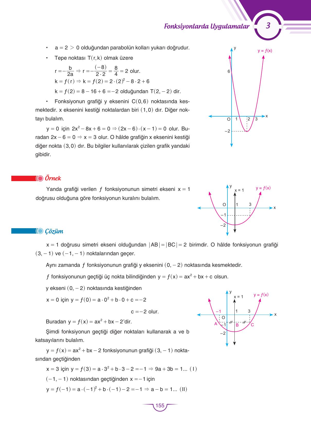 11. Sınıf Sdr Dikey Yayıncılık Matematik Ders Kitabı Sayfa 155 Cevapları