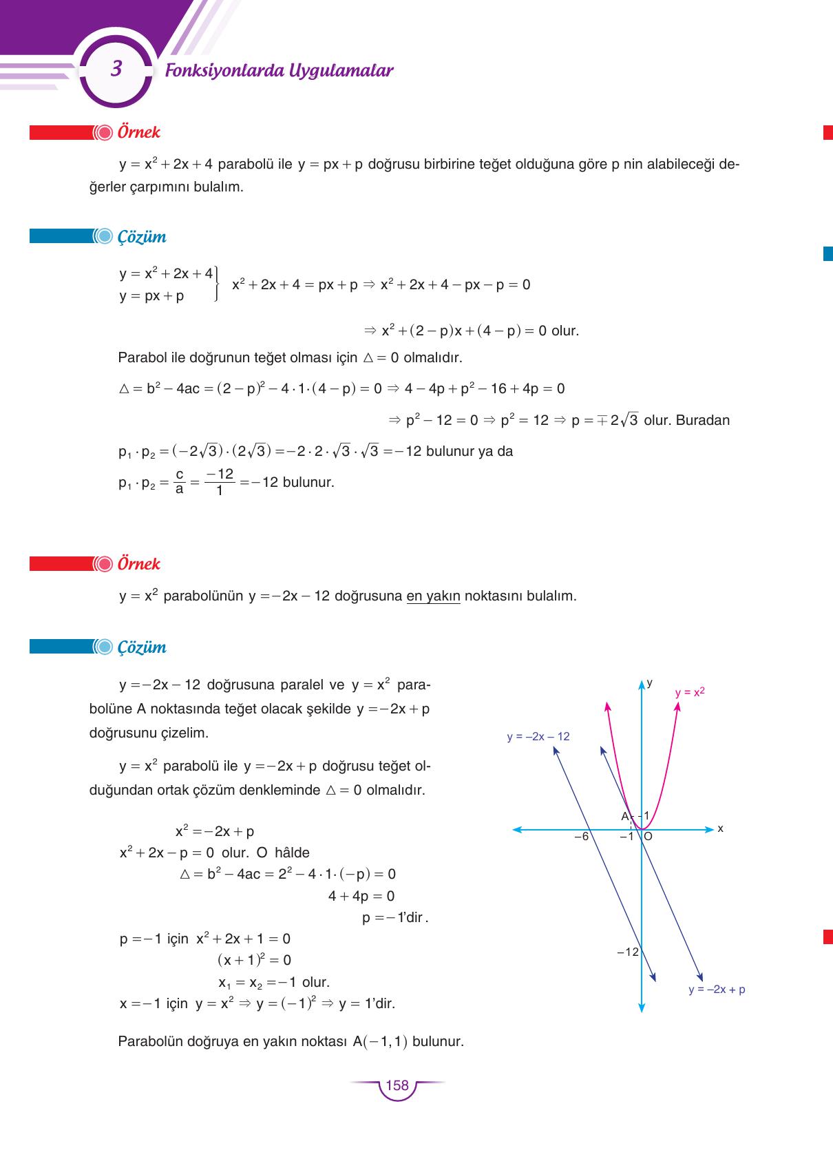 11. Sınıf Sdr Dikey Yayıncılık Matematik Ders Kitabı Sayfa 158 Cevapları