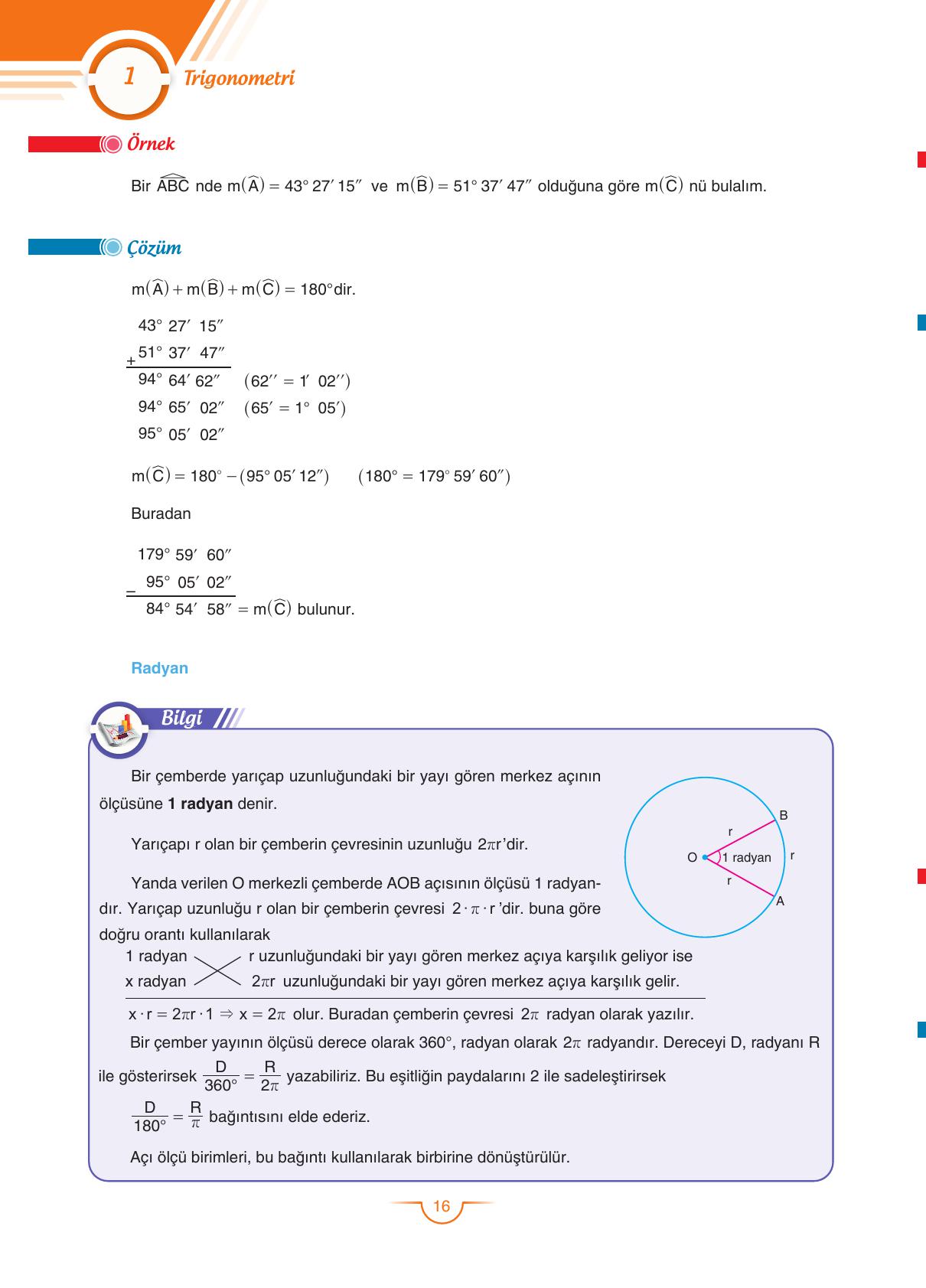 11. Sınıf Sdr Dikey Yayıncılık Matematik Ders Kitabı Sayfa 16 Cevapları