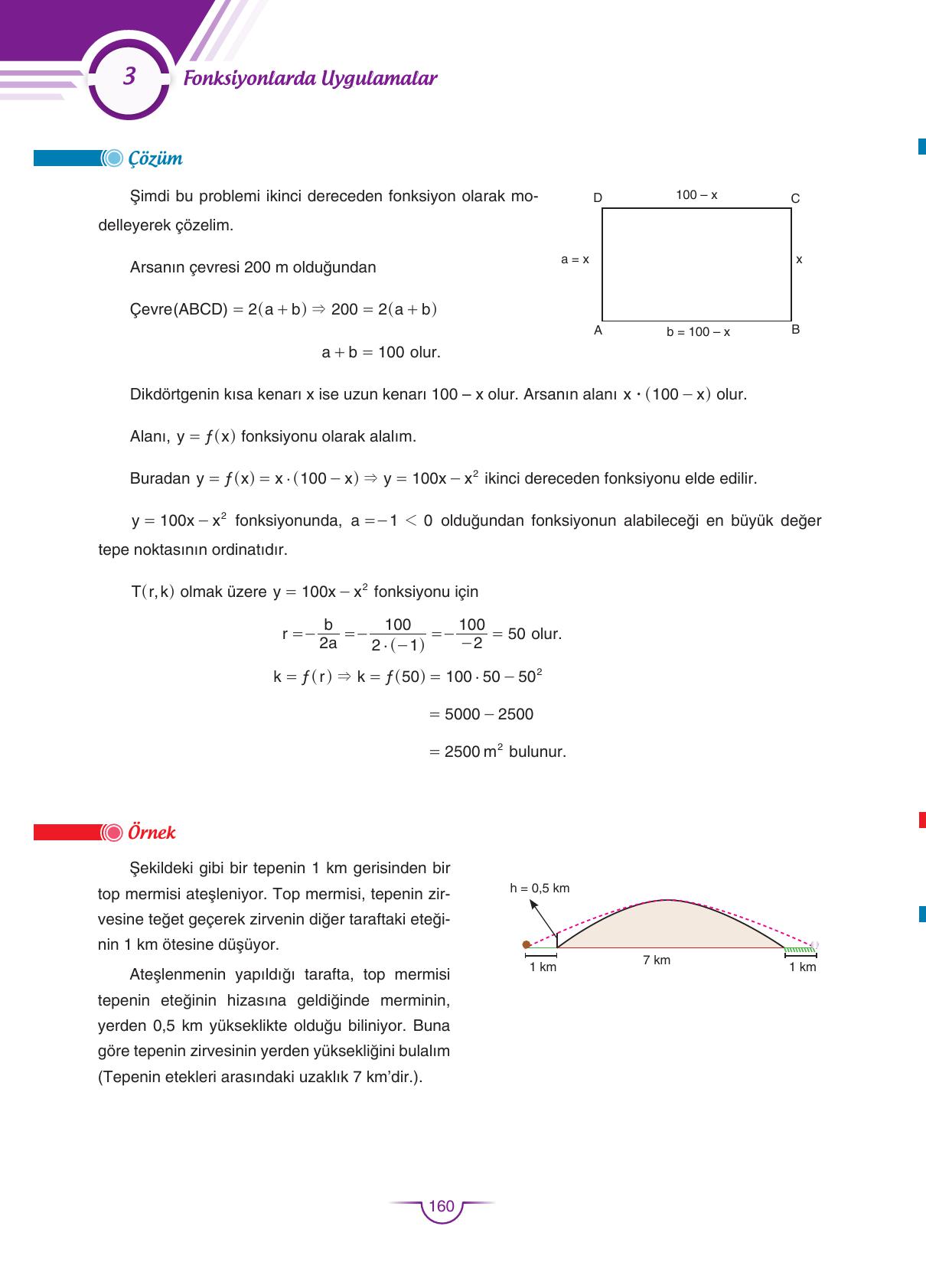 11. Sınıf Sdr Dikey Yayıncılık Matematik Ders Kitabı Sayfa 160 Cevapları