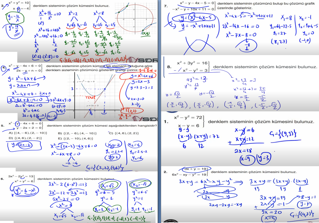 11. Sınıf Sdr Dikey Yayıncılık Matematik Ders Kitabı Sayfa 189 Cevapları