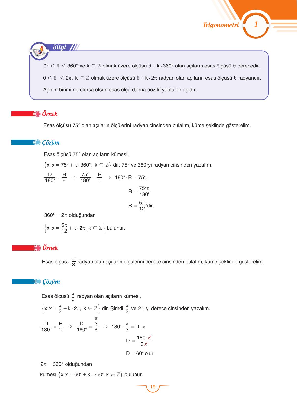 11. Sınıf Sdr Dikey Yayıncılık Matematik Ders Kitabı Sayfa 19 Cevapları 11. Sınıf Sdr Dikey Yayıncılık Matematik Ders Kitabı Sayfa 19 Cevapları