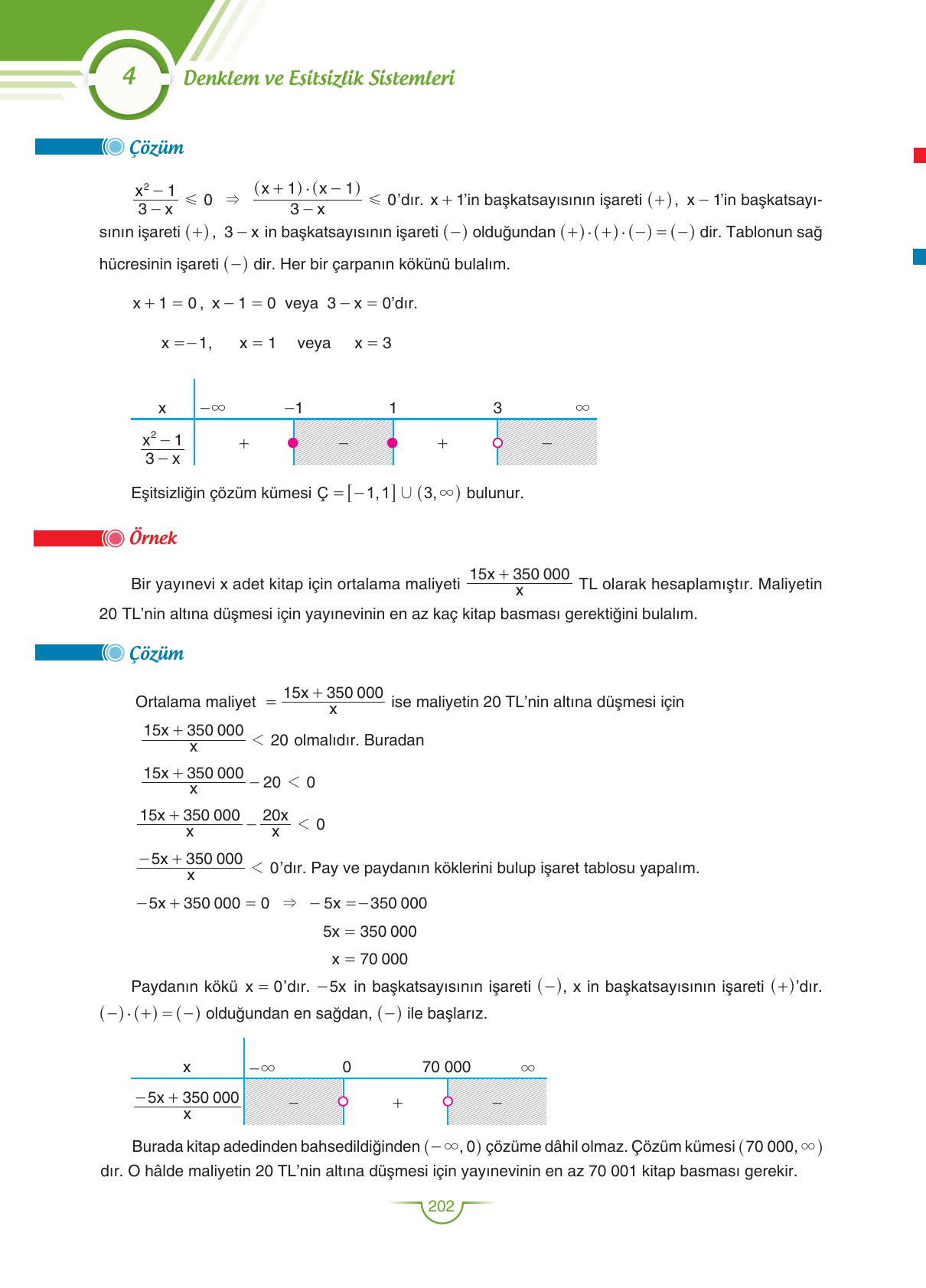 11. Sınıf Sdr Dikey Yayıncılık Matematik Ders Kitabı Sayfa 202 Cevapları