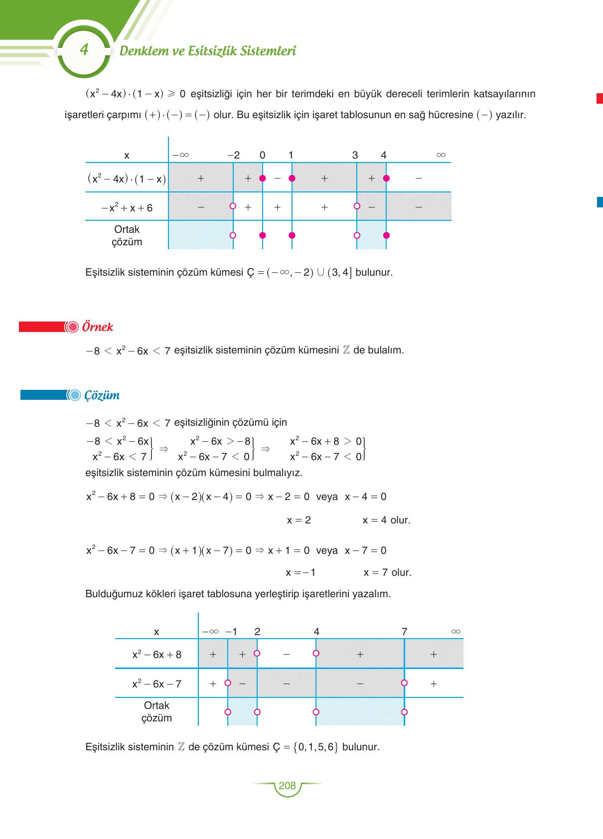 11. Sınıf Sdr Dikey Yayıncılık Matematik Ders Kitabı Sayfa 208 Cevapları