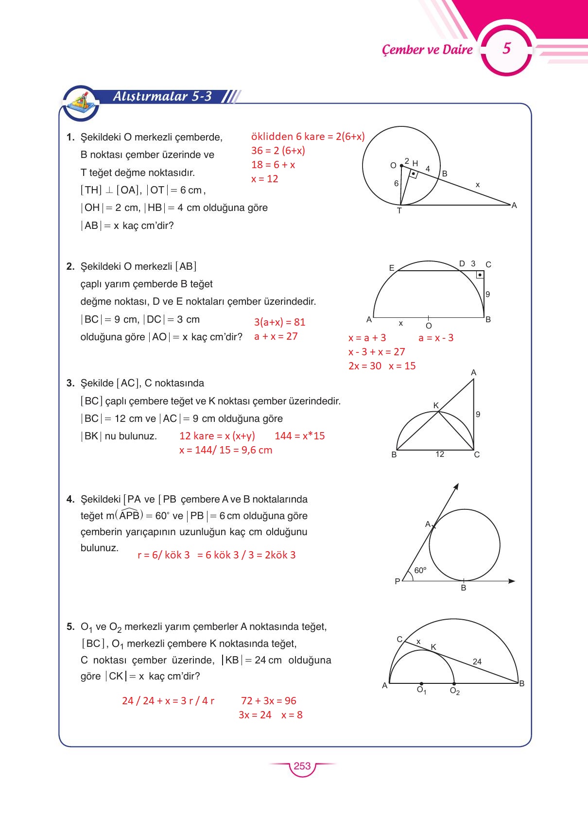 11. Sınıf Sdr Dikey Yayıncılık Matematik Ders Kitabı Sayfa 253 Cevapları