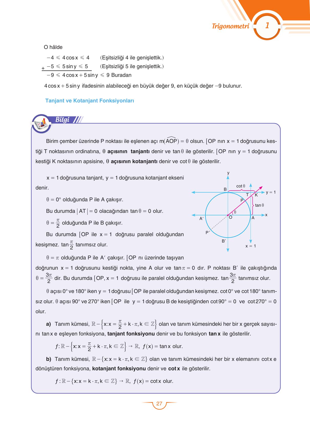 11. Sınıf Sdr Dikey Yayıncılık Matematik Ders Kitabı Sayfa 27 Cevapları