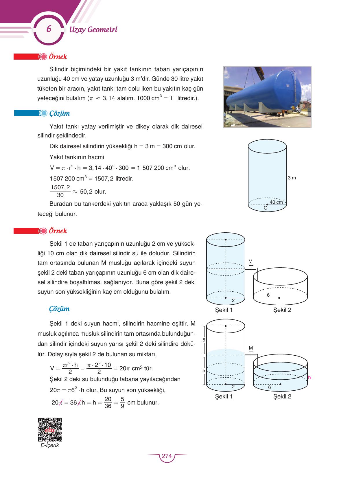 11. Sınıf Sdr Dikey Yayıncılık Matematik Ders Kitabı Sayfa 274 Cevapları