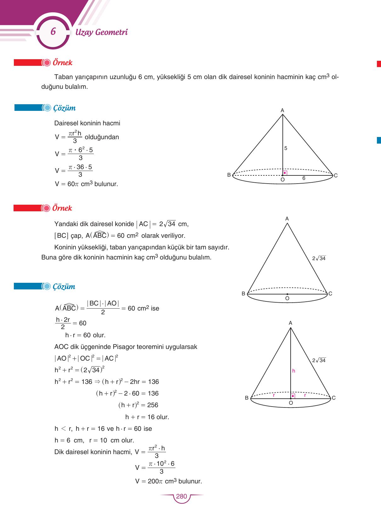 11. Sınıf Sdr Dikey Yayıncılık Matematik Ders Kitabı Sayfa 280 Cevapları