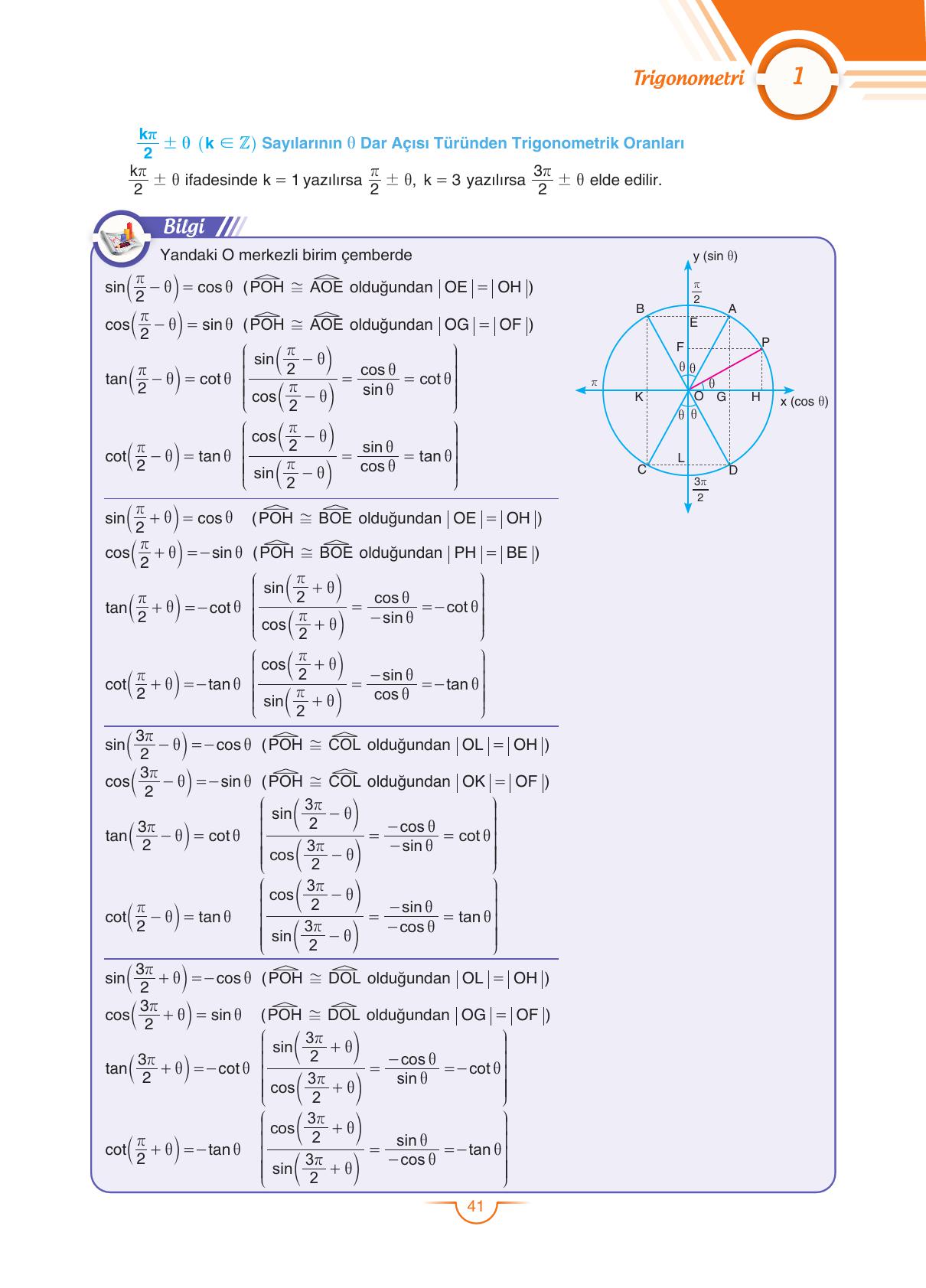 11. Sınıf Sdr Dikey Yayıncılık Matematik Ders Kitabı Sayfa 41 Cevapları