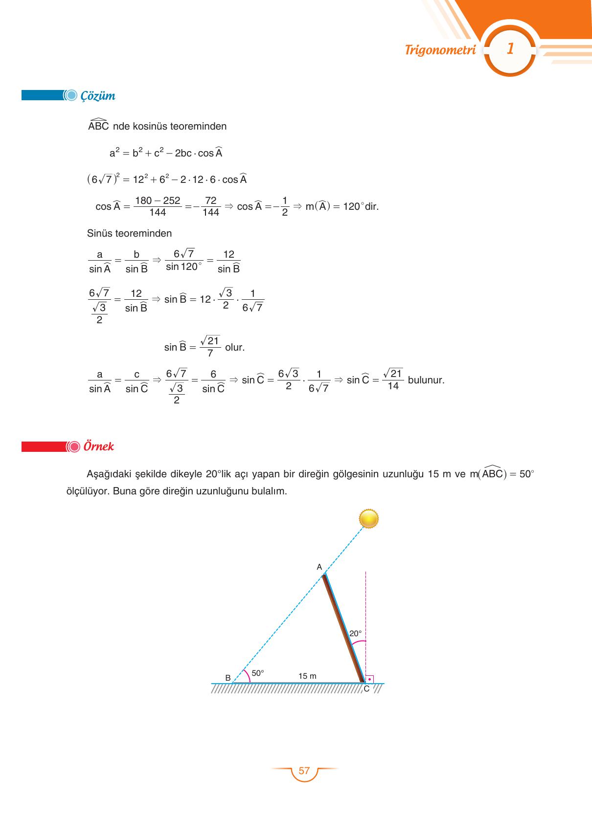 11. Sınıf Sdr Dikey Yayıncılık Matematik Ders Kitabı Sayfa 57 Cevapları