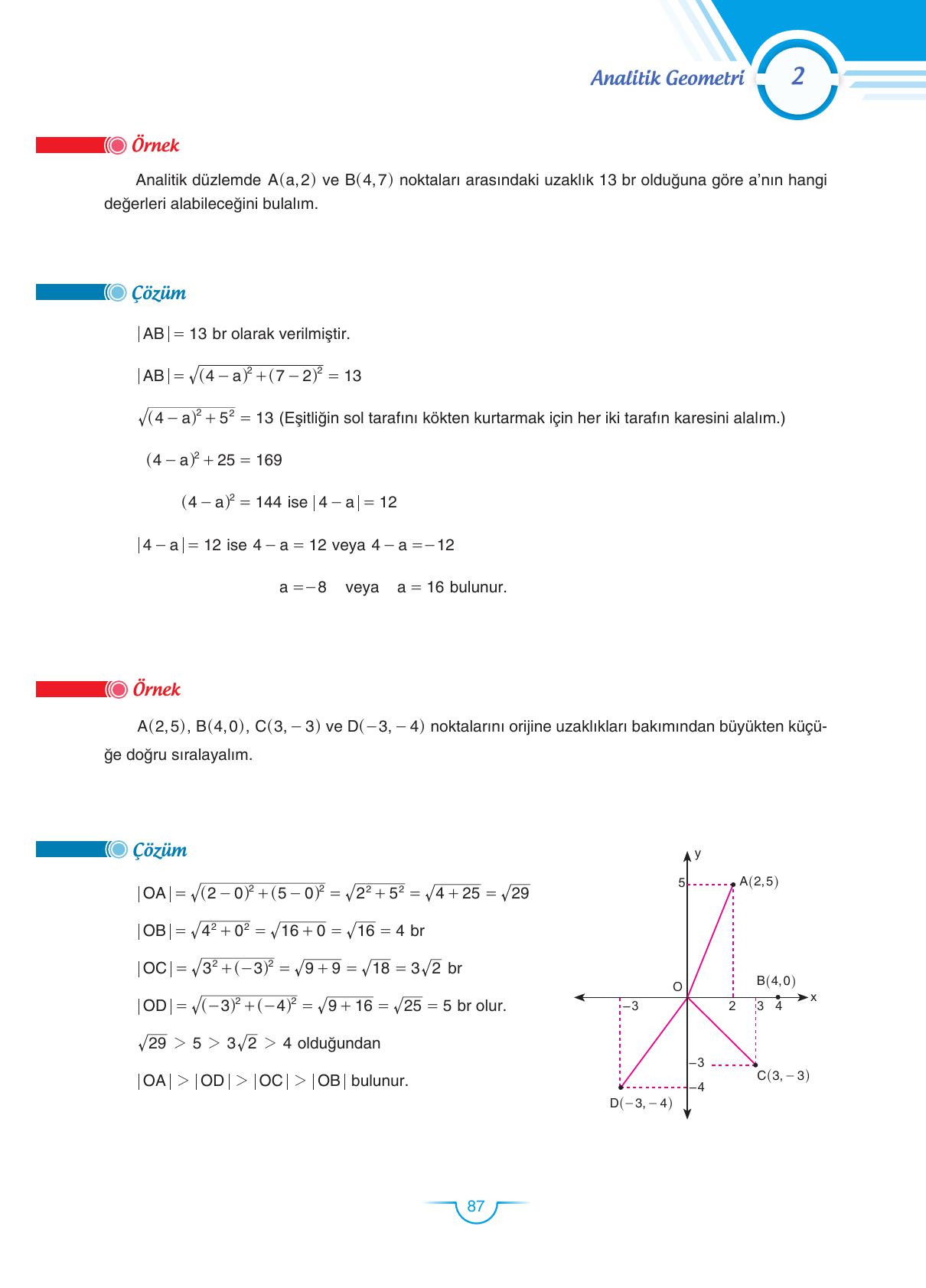 11. Sınıf Sdr Dikey Yayıncılık Matematik Ders Kitabı Sayfa 87 Cevapları
