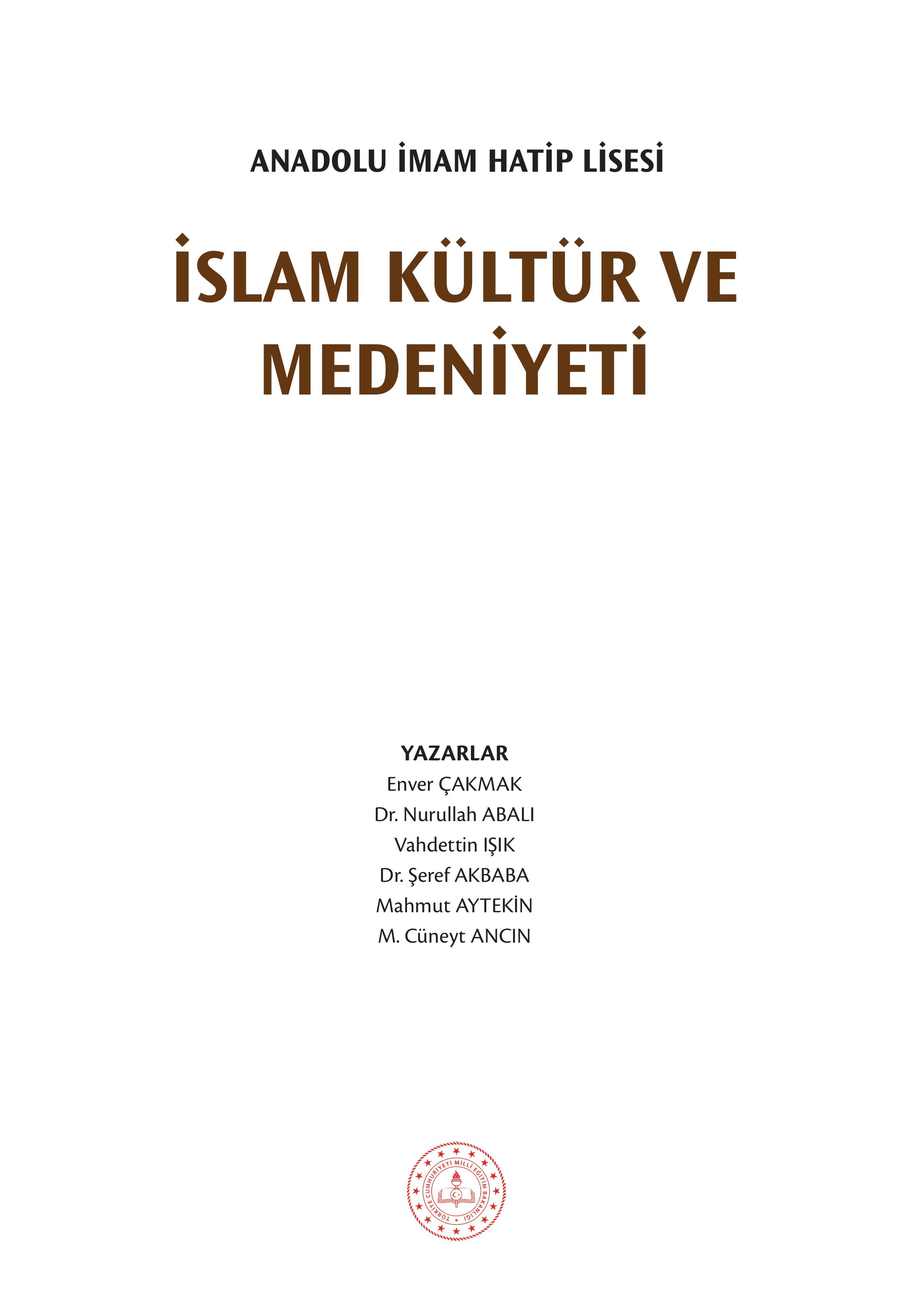 12. Sınıf Meb Yayınları İslam Kültür Ve Medeniyeti Ders Kitabı Sayfa 1 Cevapları