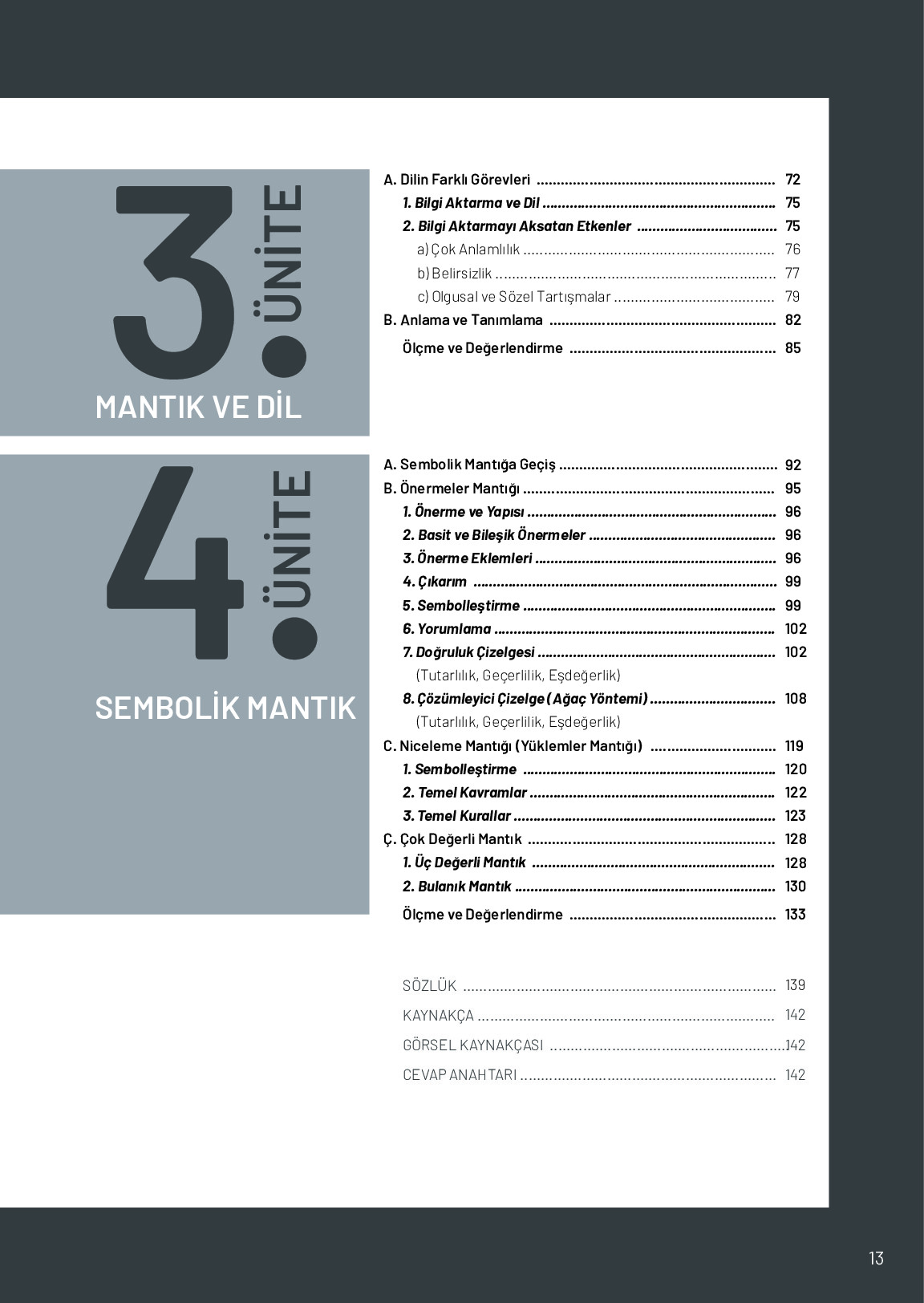 12. Sınıf Meb Yayınları Mantık Ders Kitabı Sayfa 13 Cevapları