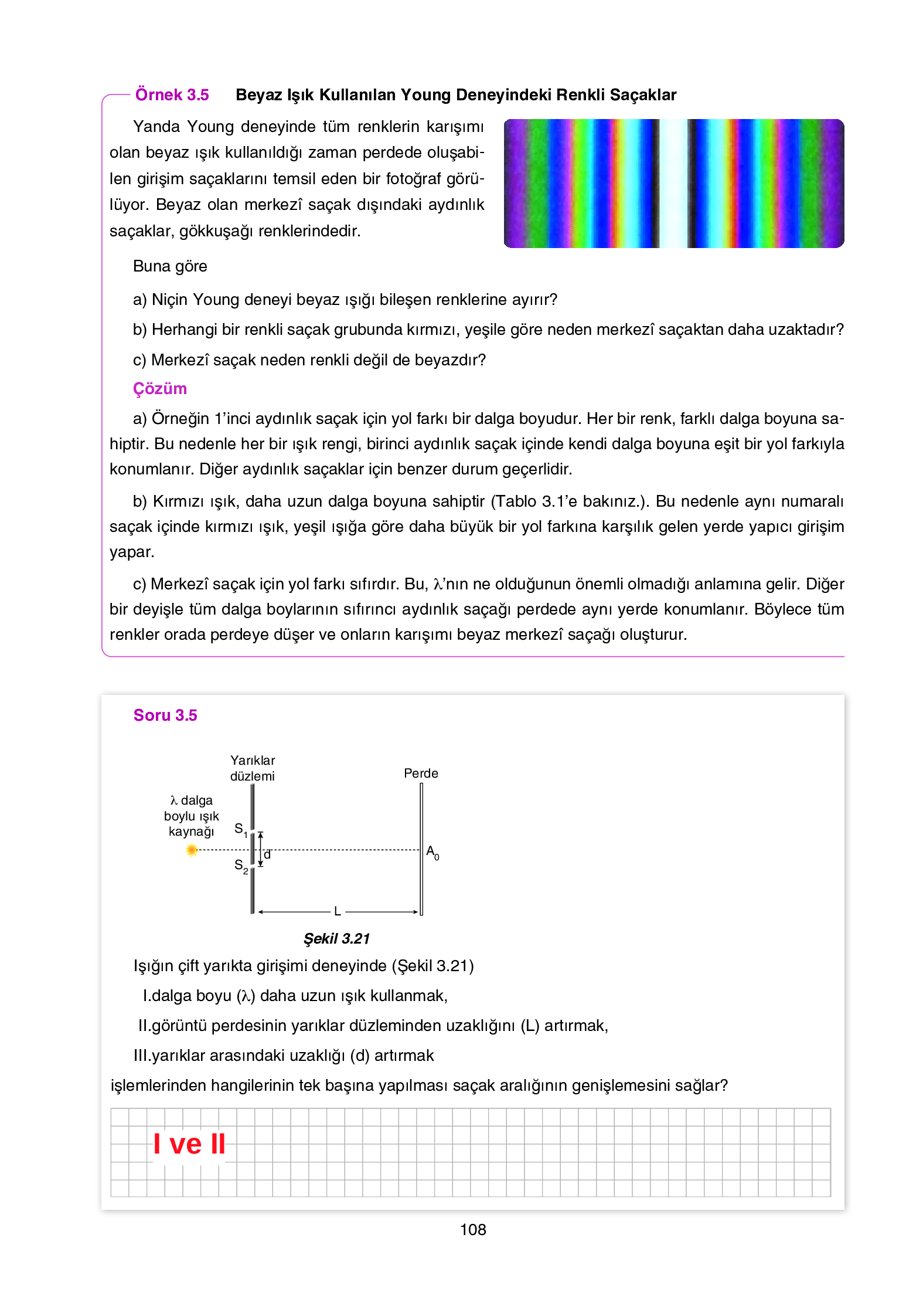 12. Sınıf Yıldırım Yayınları Fizik Ders Kitabı Sayfa 108 Cevapları